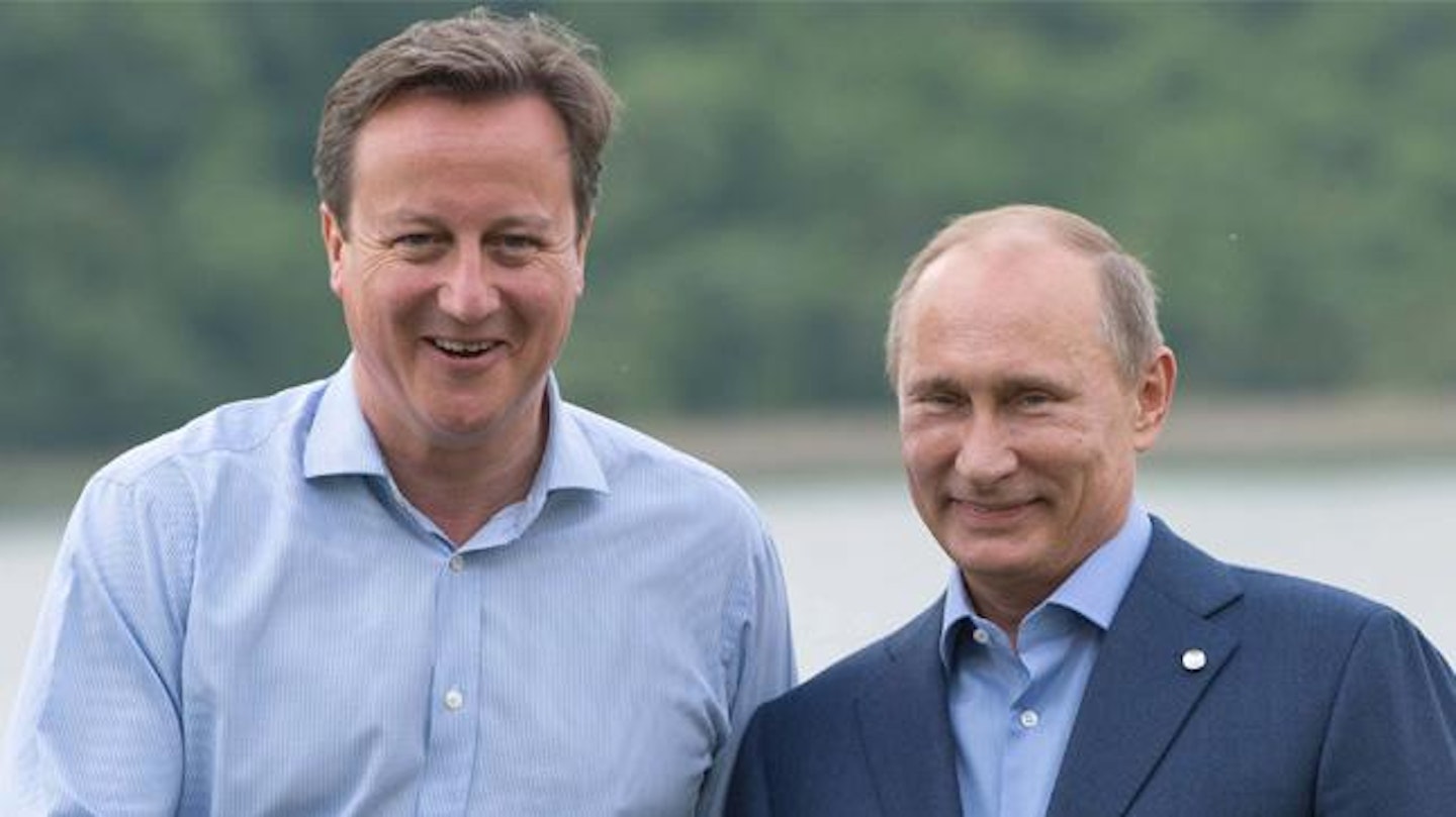 David Cameron, pictured with President Putin in June at the G8 summit