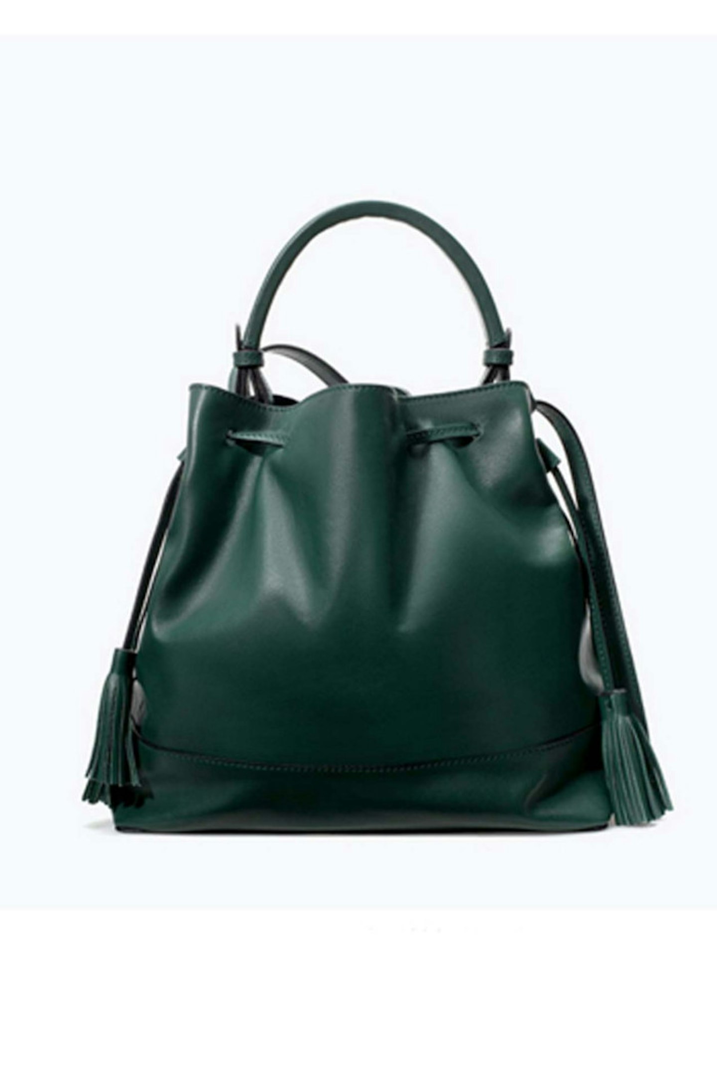 17. green leather handbag, £89.99, Zara