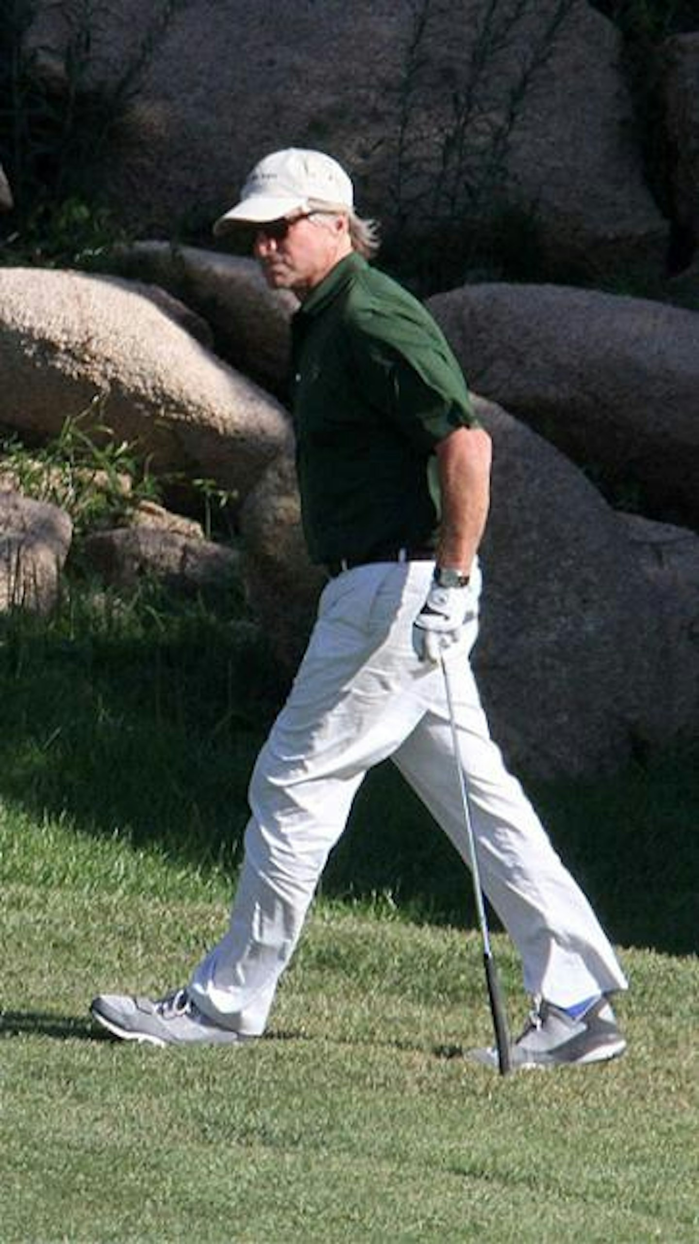 Michael playing golf alone in Italy last week