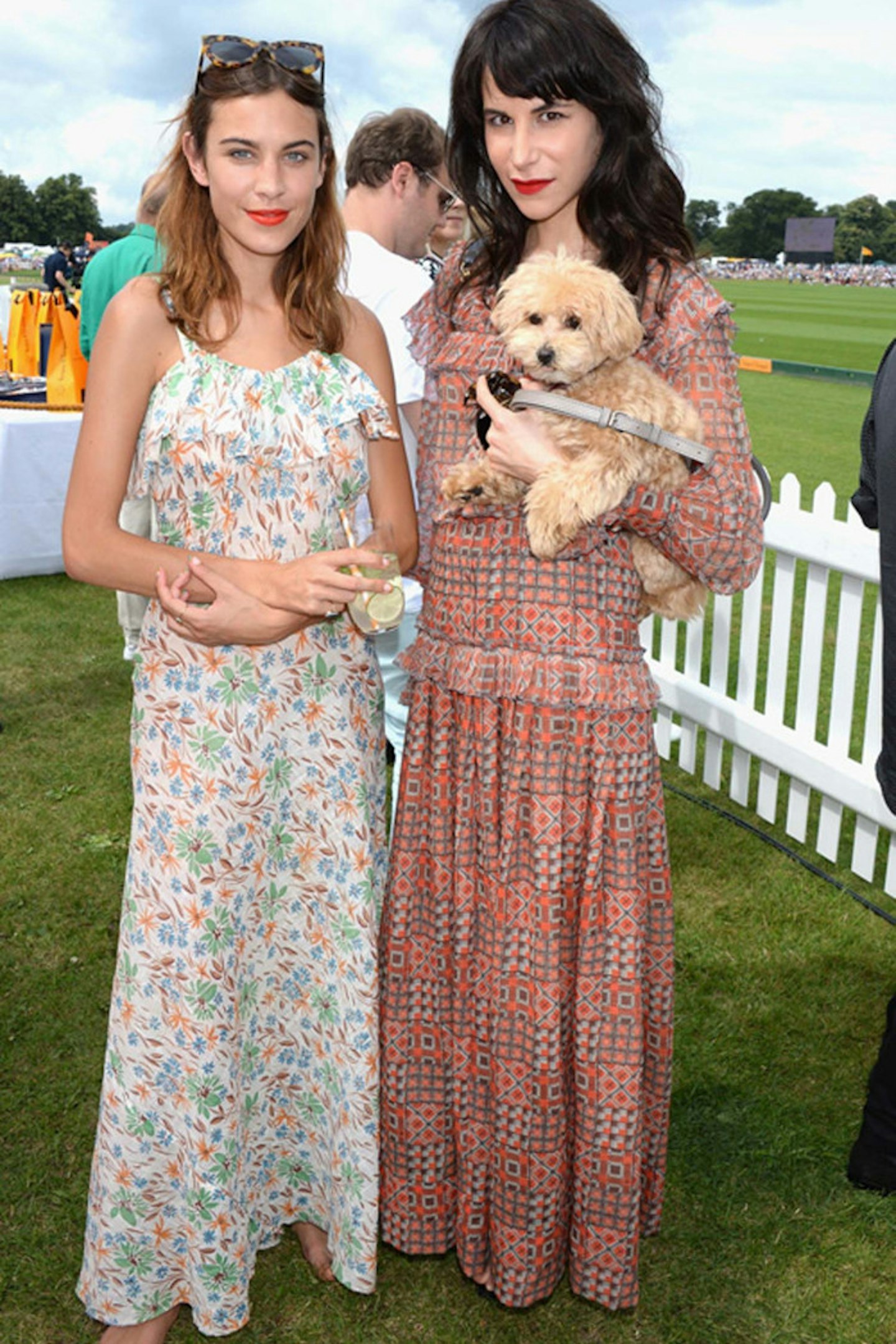 Alexa Chung and Caroline Sieber at The Veuve Clicquot Polo Final