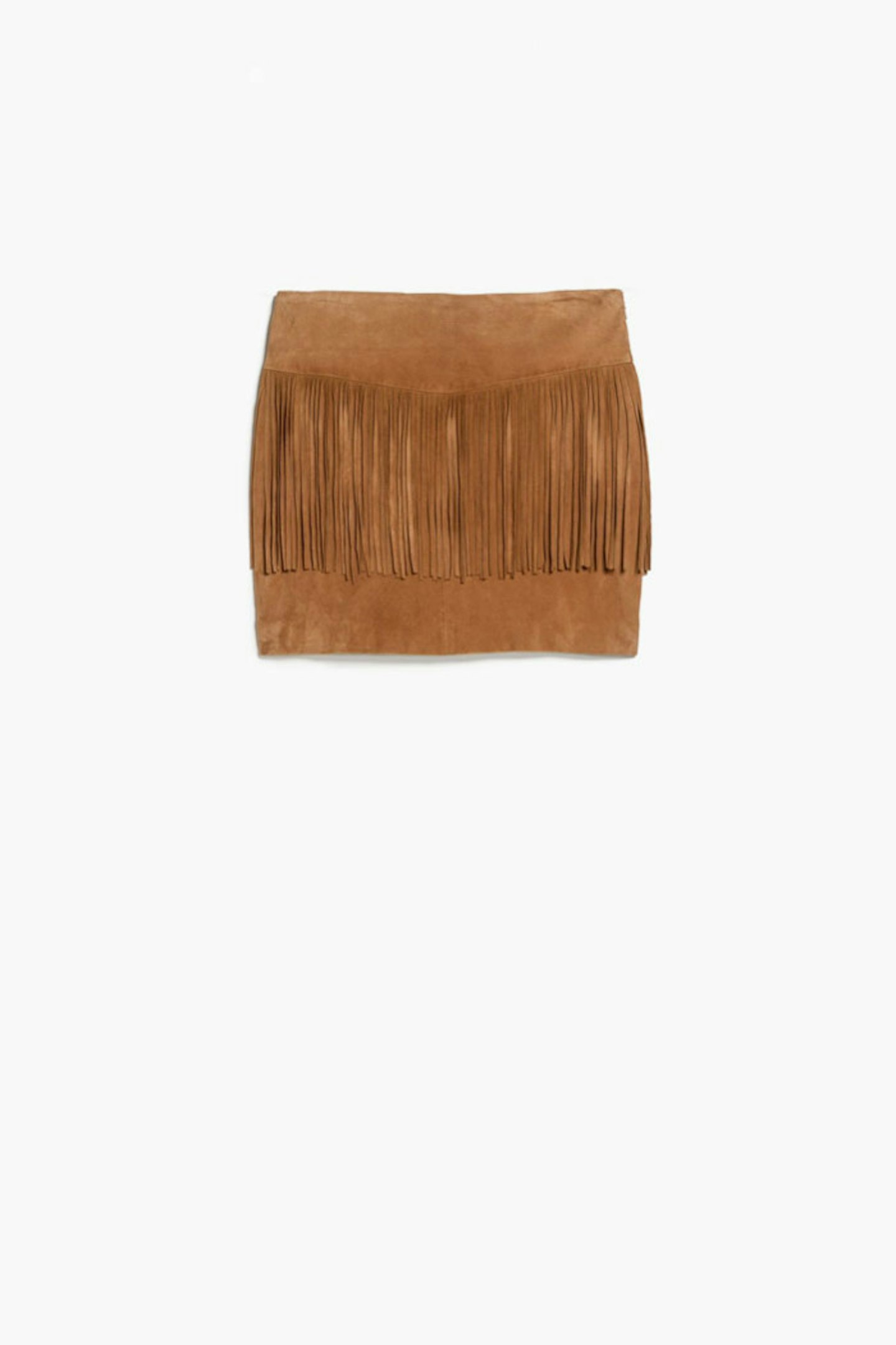 Fringed Suede Skirt
