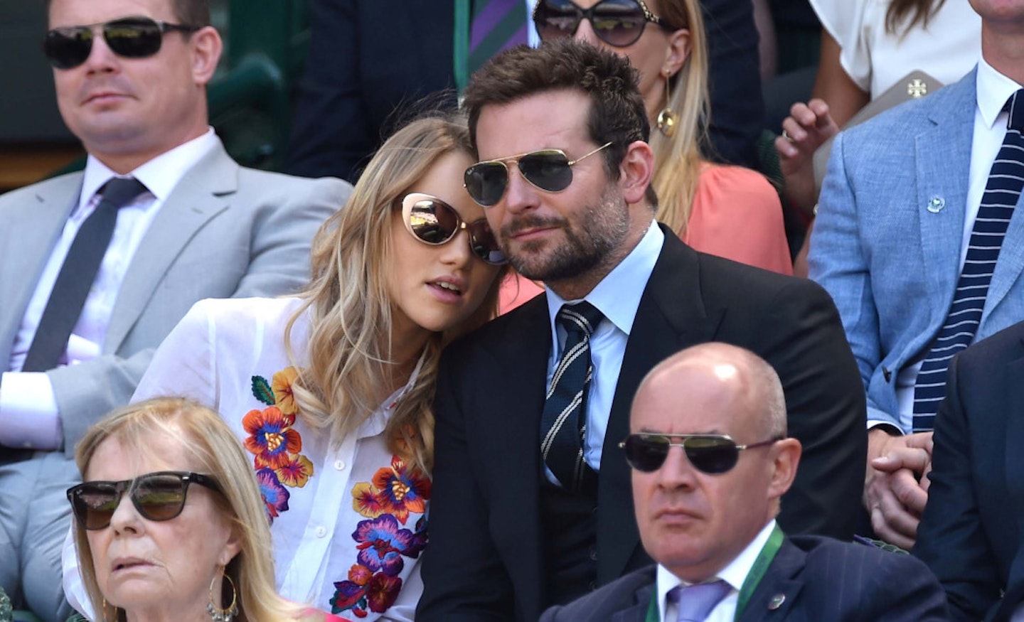 Bradley Cooper and Suki Waterhouse at Wimbledon, 4 July 2014
