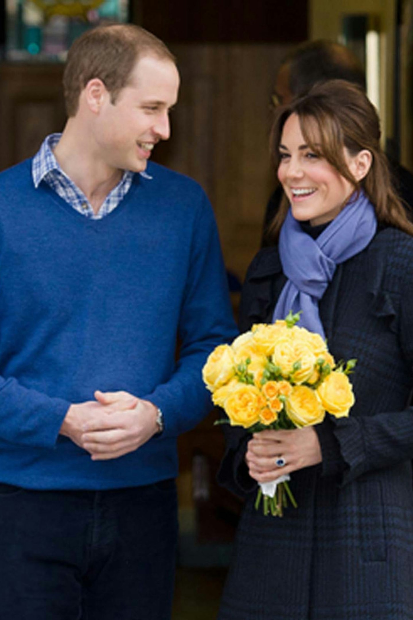 38-37. Wills picking up a pregnant Kate from hospital in December 2012