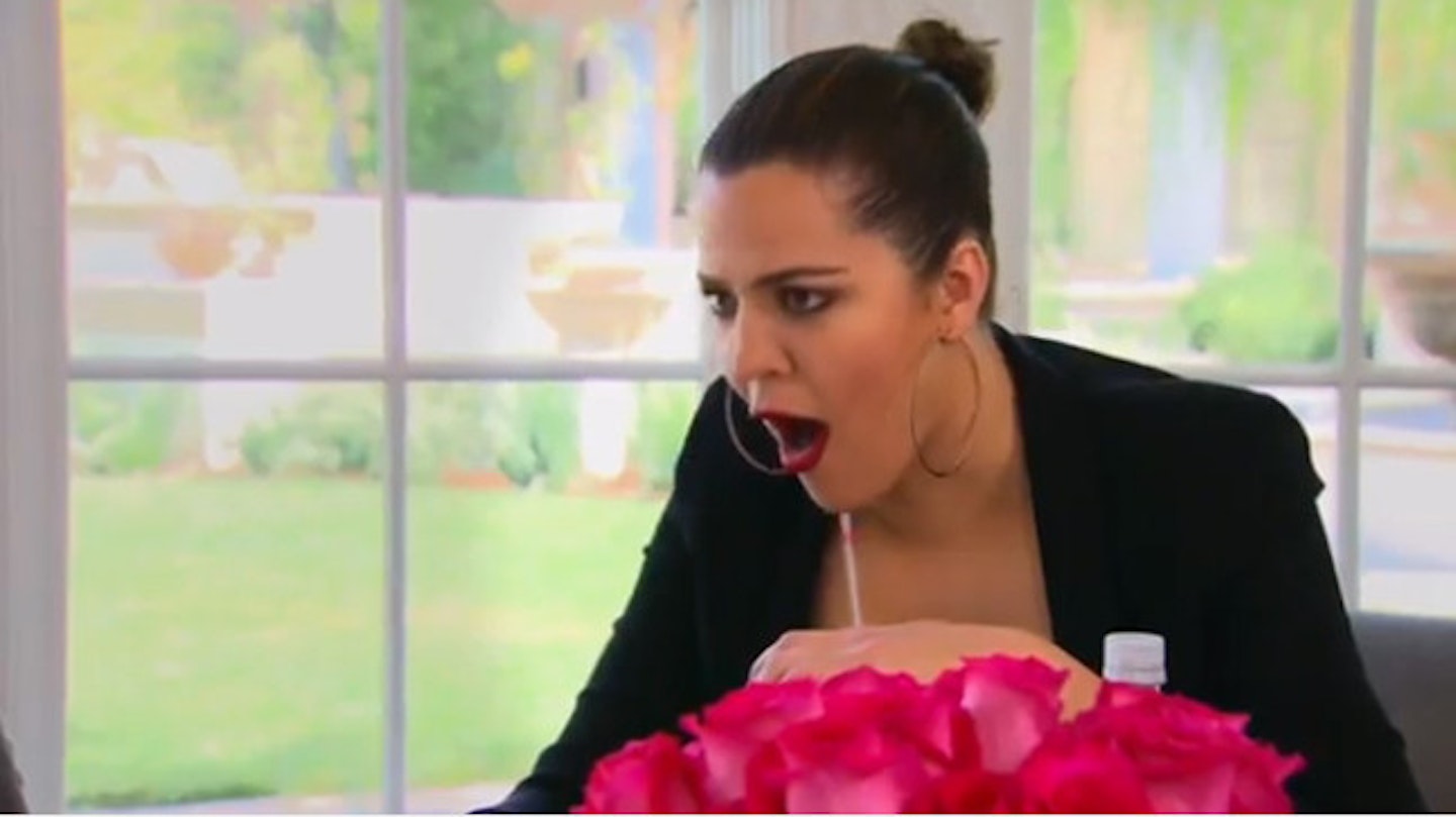 Khloe is shocked by the pregnancy news
