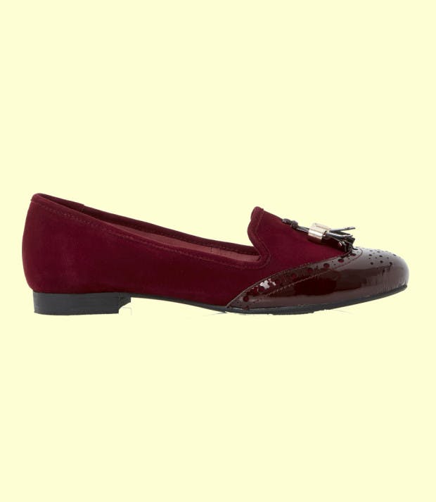 Dune sale burgundy loafers