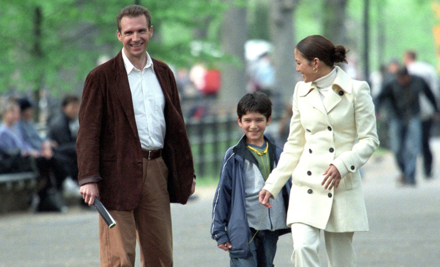 Ralph and Jennifer Lopez shooting Maid In Manhattan