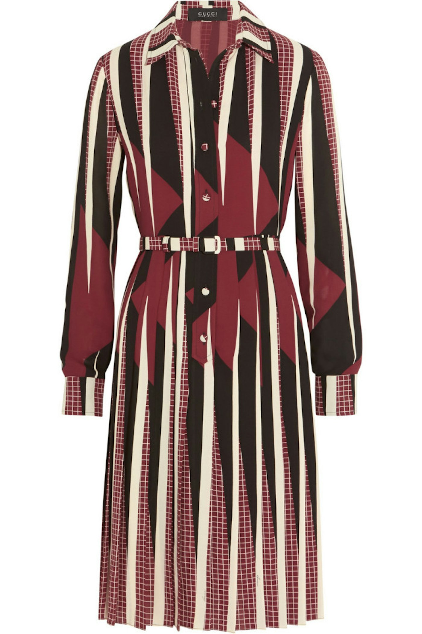 Channel Gucci's retro vibe in bold swirls and leather detailing.