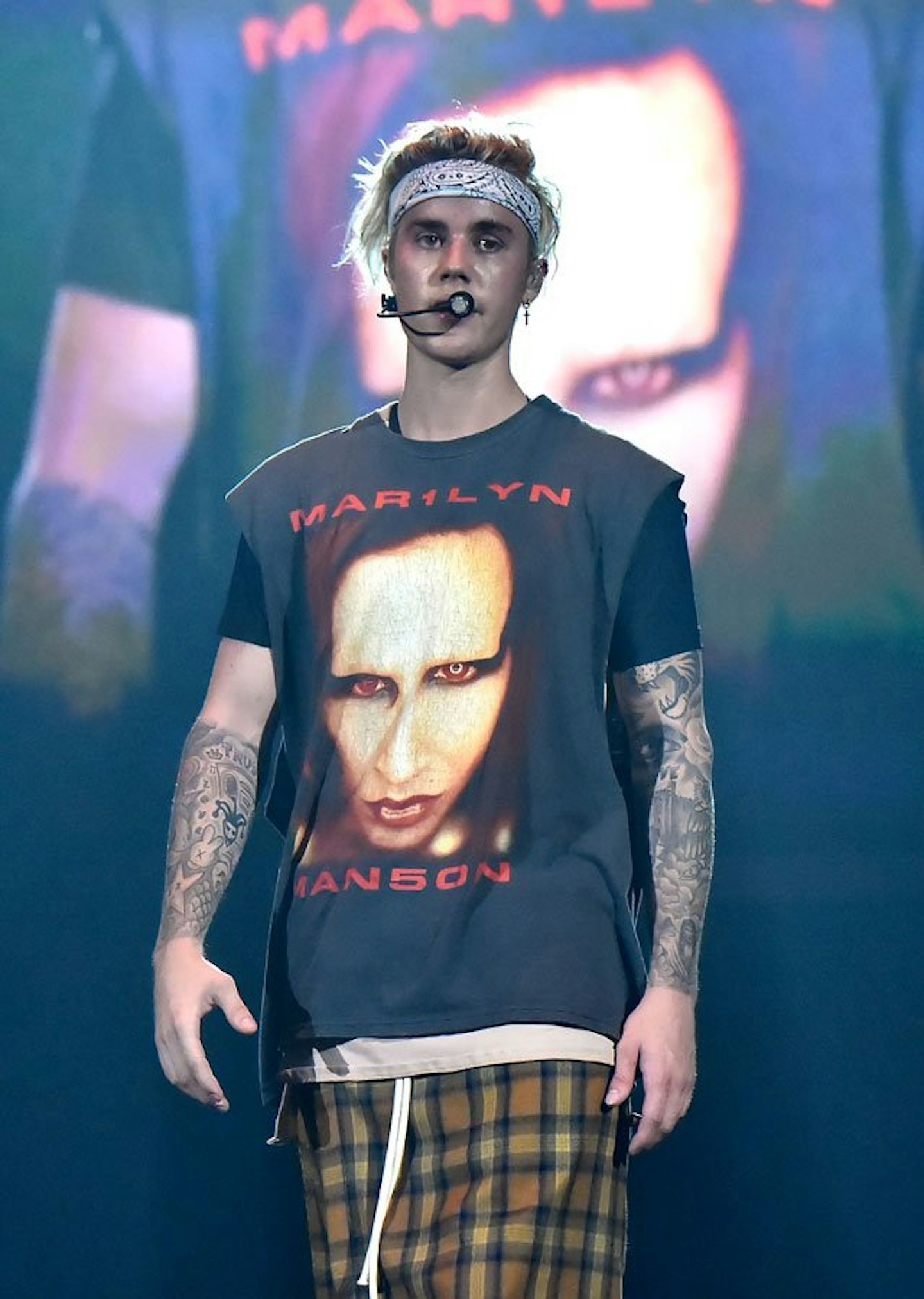 Justin Bieber Wears Louis Vuitton x Supreme Collection at British Summer  Time Concert