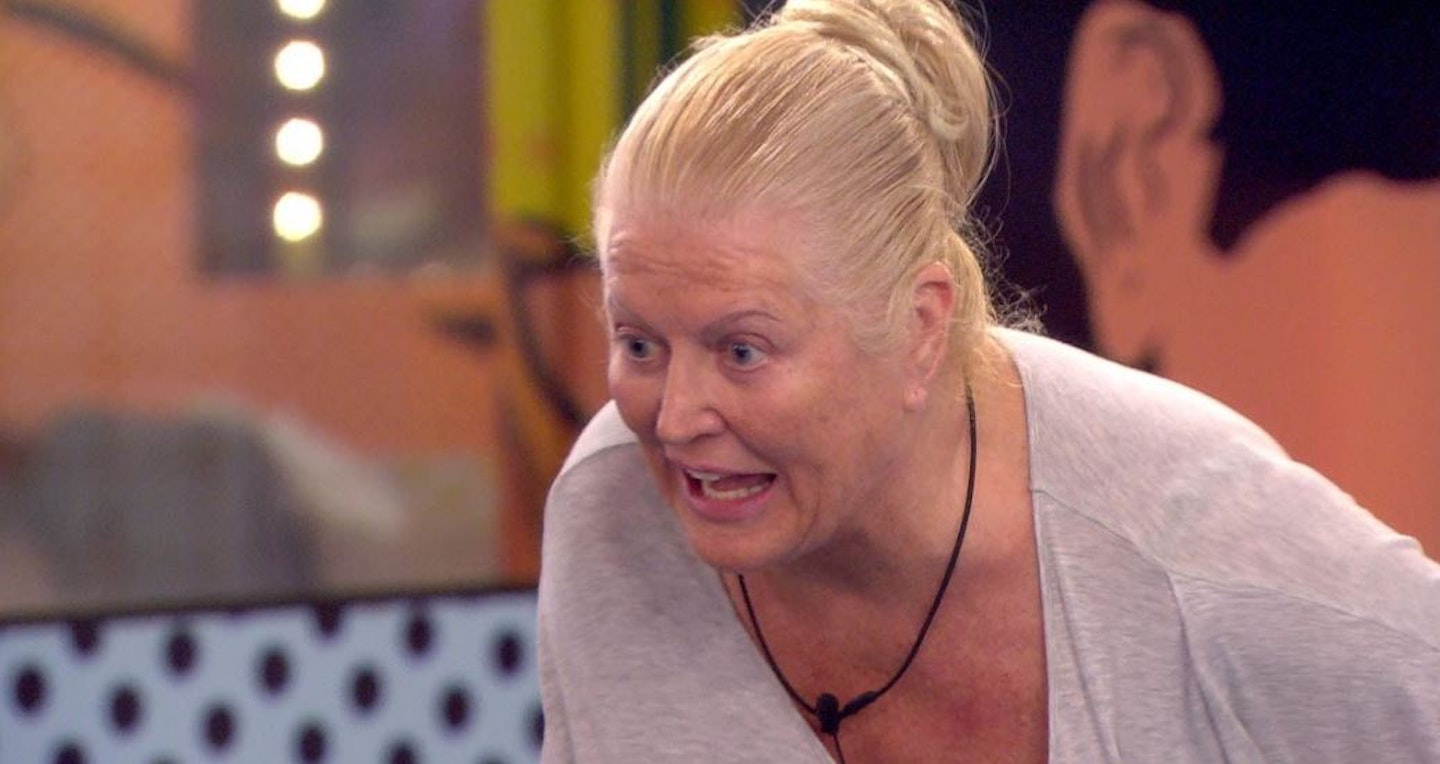 Kim Woodburn arguing in the Celebrity Big Brother house