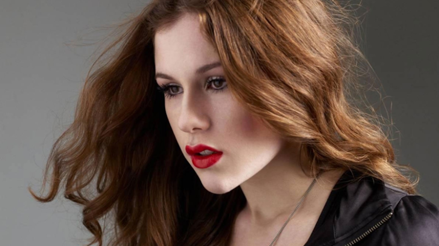 Singer Katy B posing for a press shot