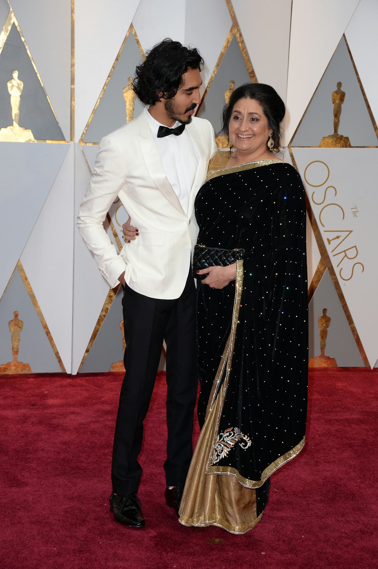 Dev and mum Anita Patel at the Oscars