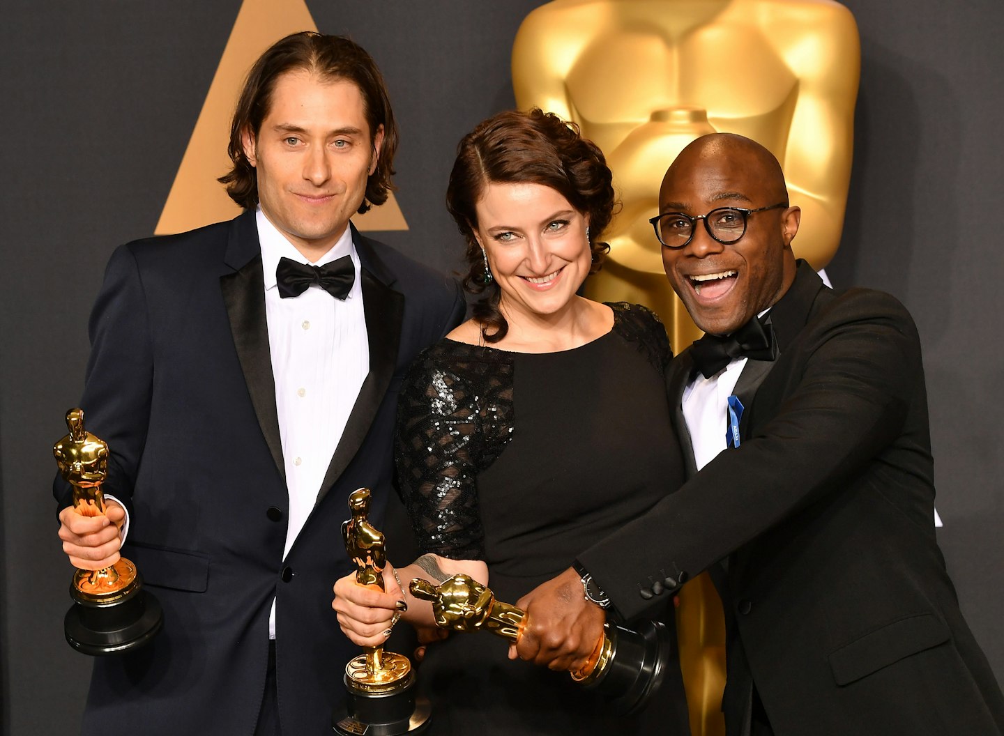 Jeremy Kleiner, Adele Romanski and Barry Jenkins Academy Awards 2017