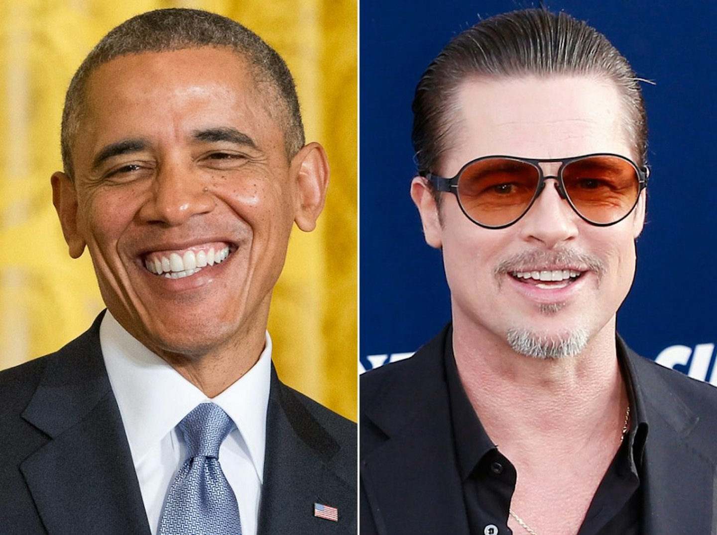 Barack Obama and Brad Pitt