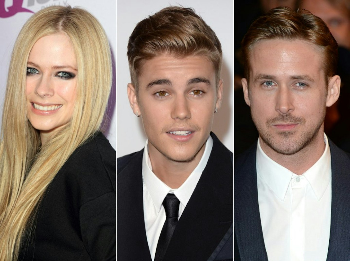 Justin Bieber, Avril Lavigne and Ryan Gosling