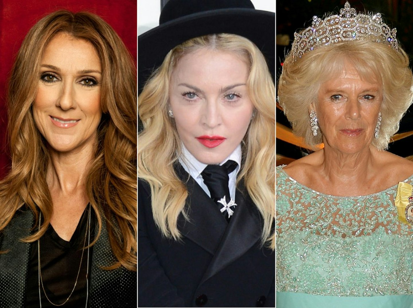 Madonna, Celine Dion and Camilla Parker Bowles