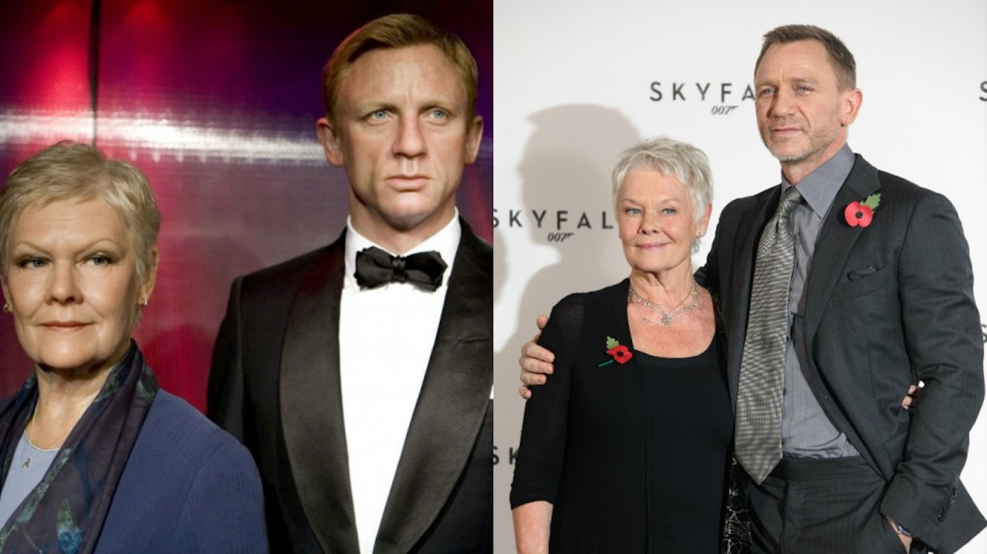 M and James Bond (AKA; Judi Dench and Daniel Craig)