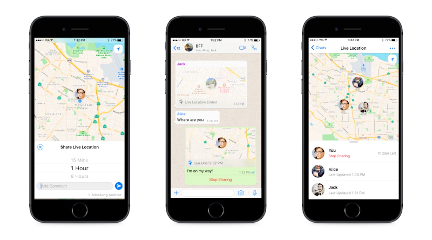 Whatsapp live location