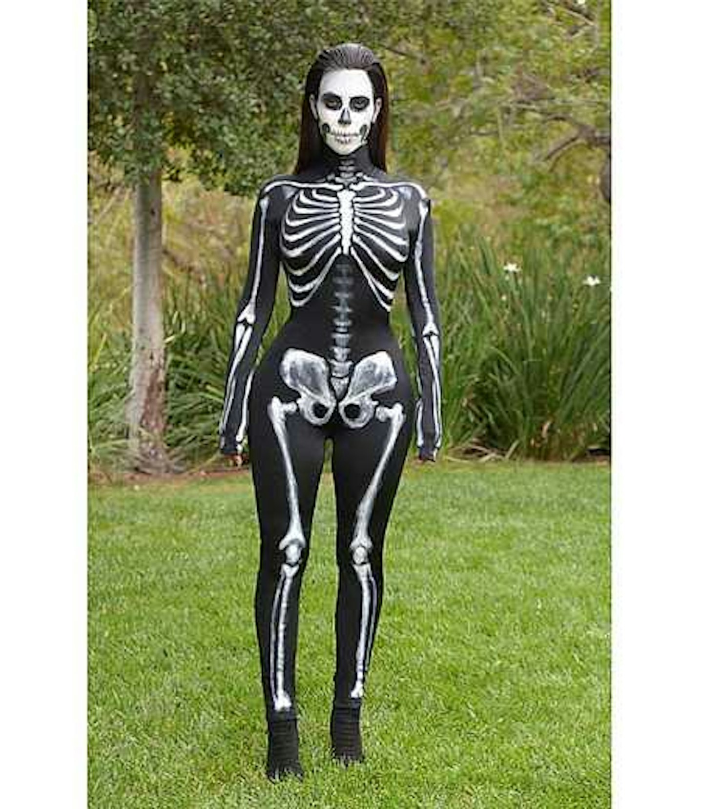 Kim Kardashian as a skeleton
