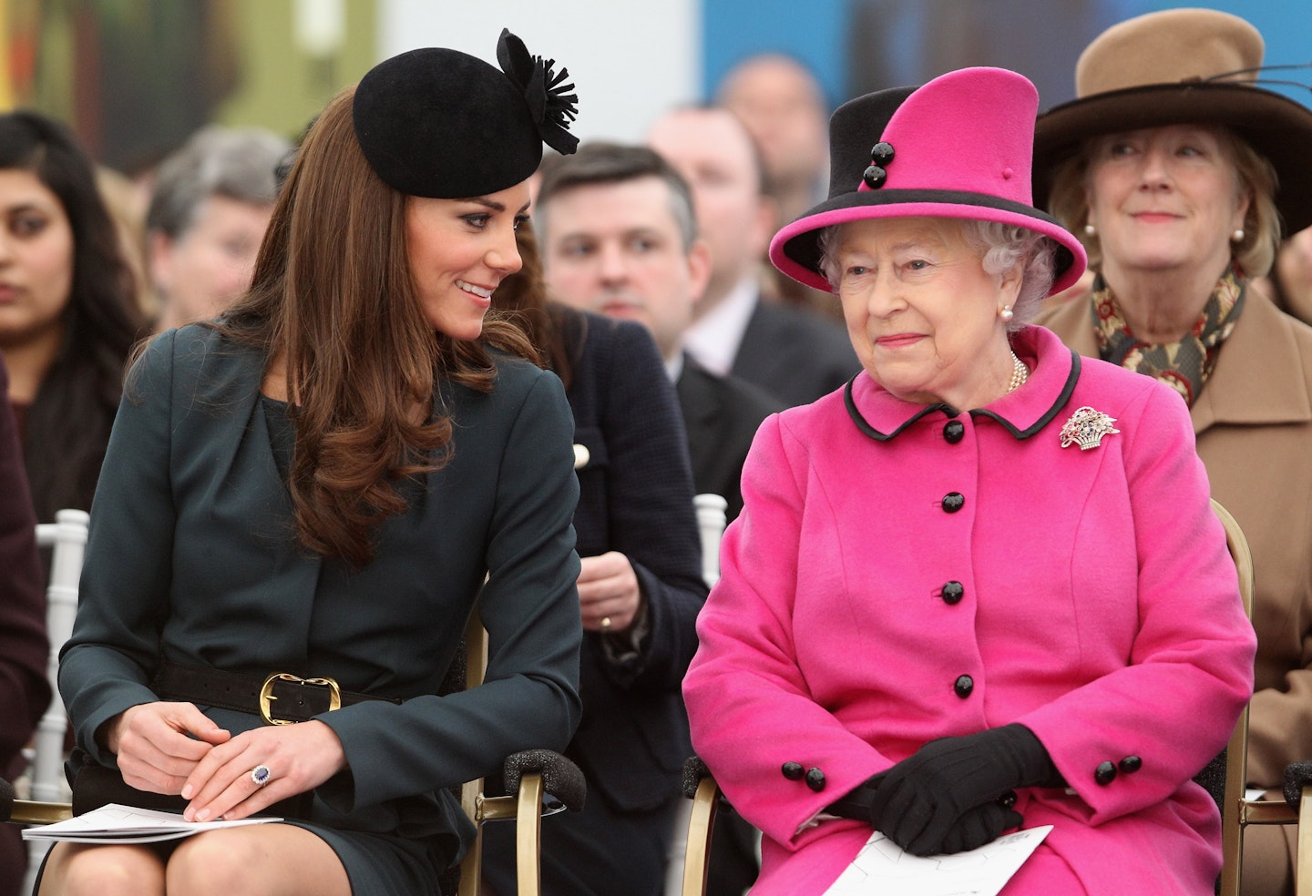 Kate Middleton with The Queen