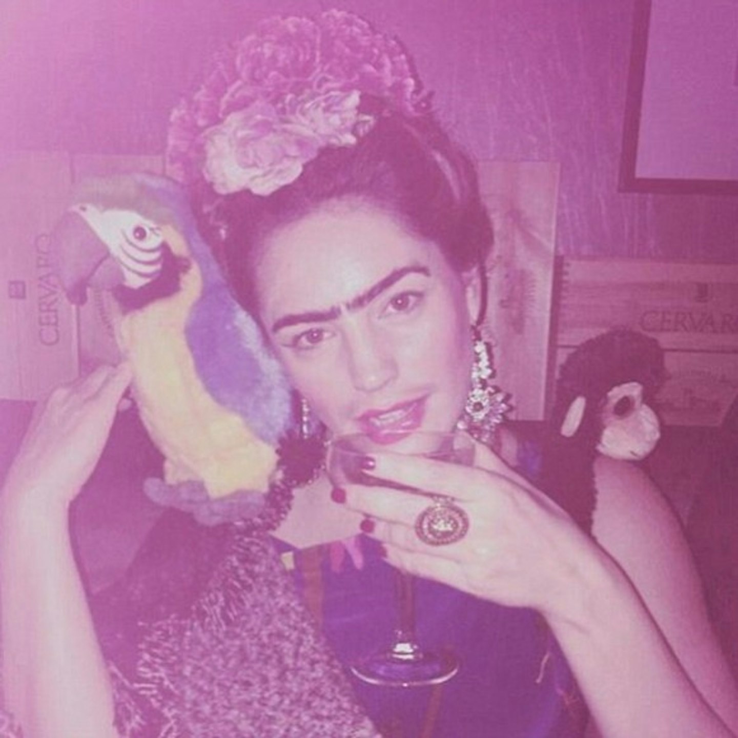 Kelly Brook, Halloween, Frida Kahlo