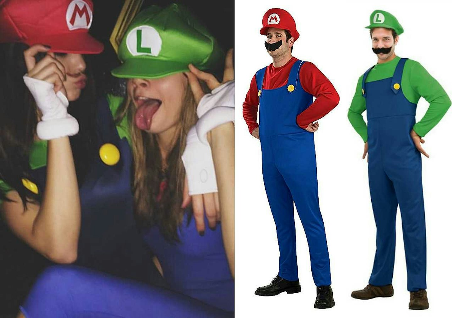 Kendall Jenner and Cara Delevingne as Mario and Luigi