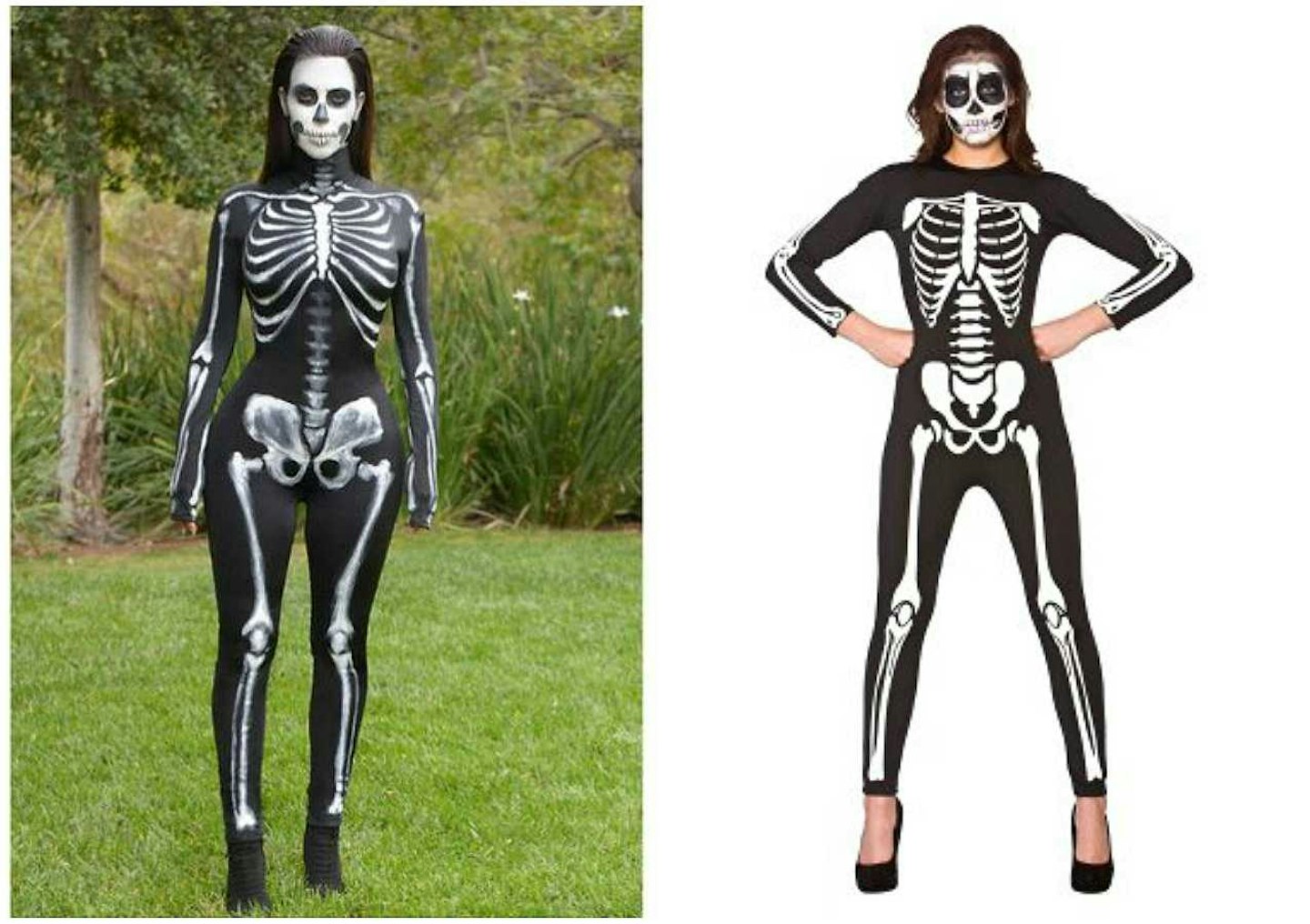 Kim Kardashian as a skeleton