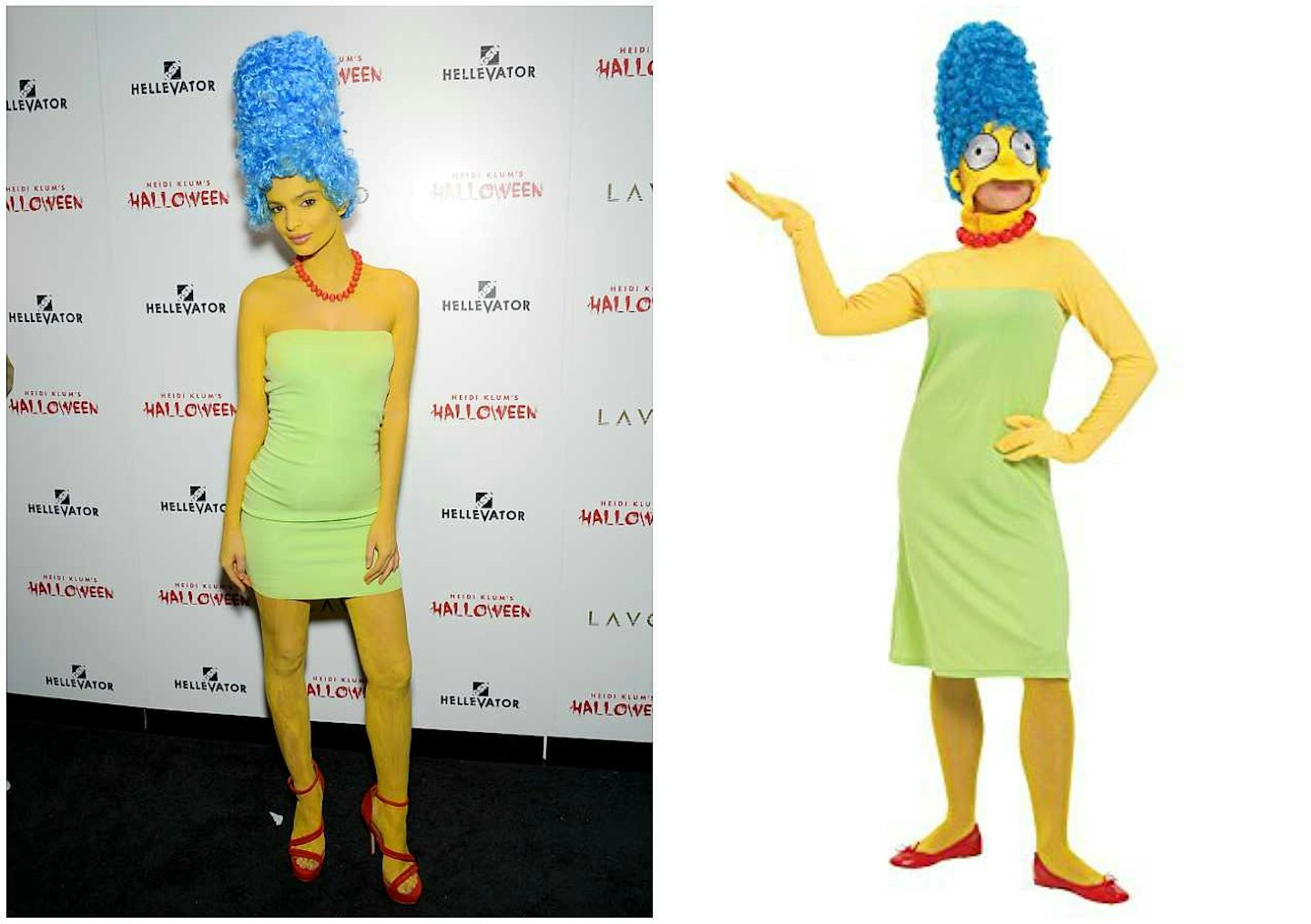 Emily Ratajkowski as Marge Simpson from The Simpsons