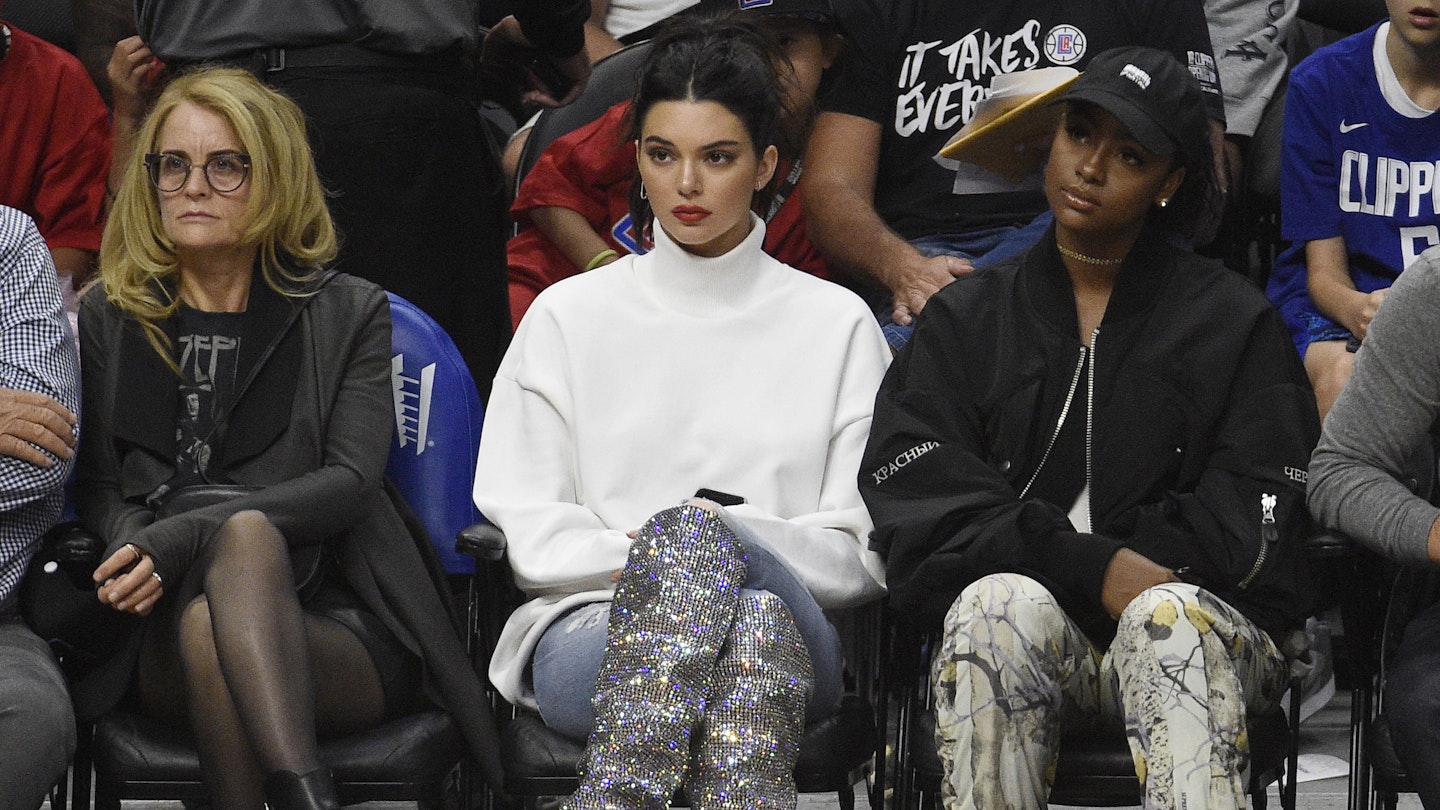 Kendall Jenner at basketball game