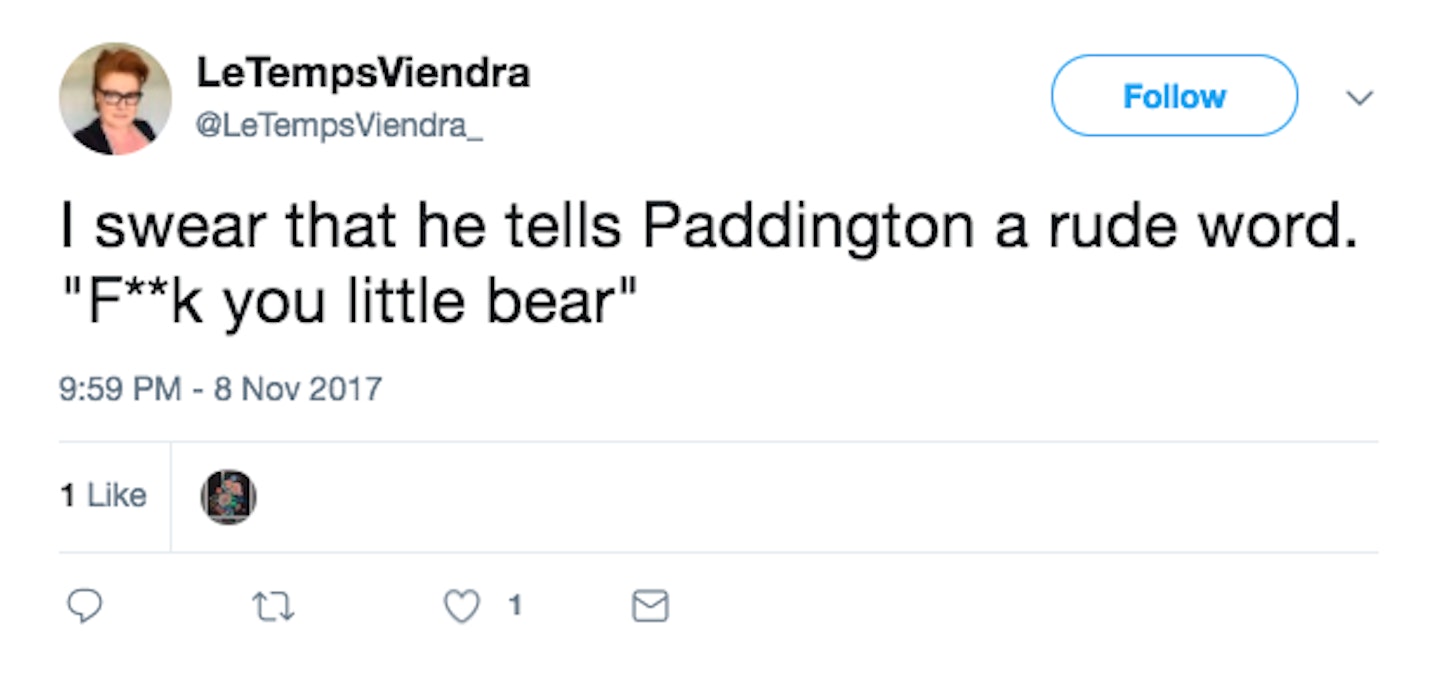 Paddington Bear swearing tweets
