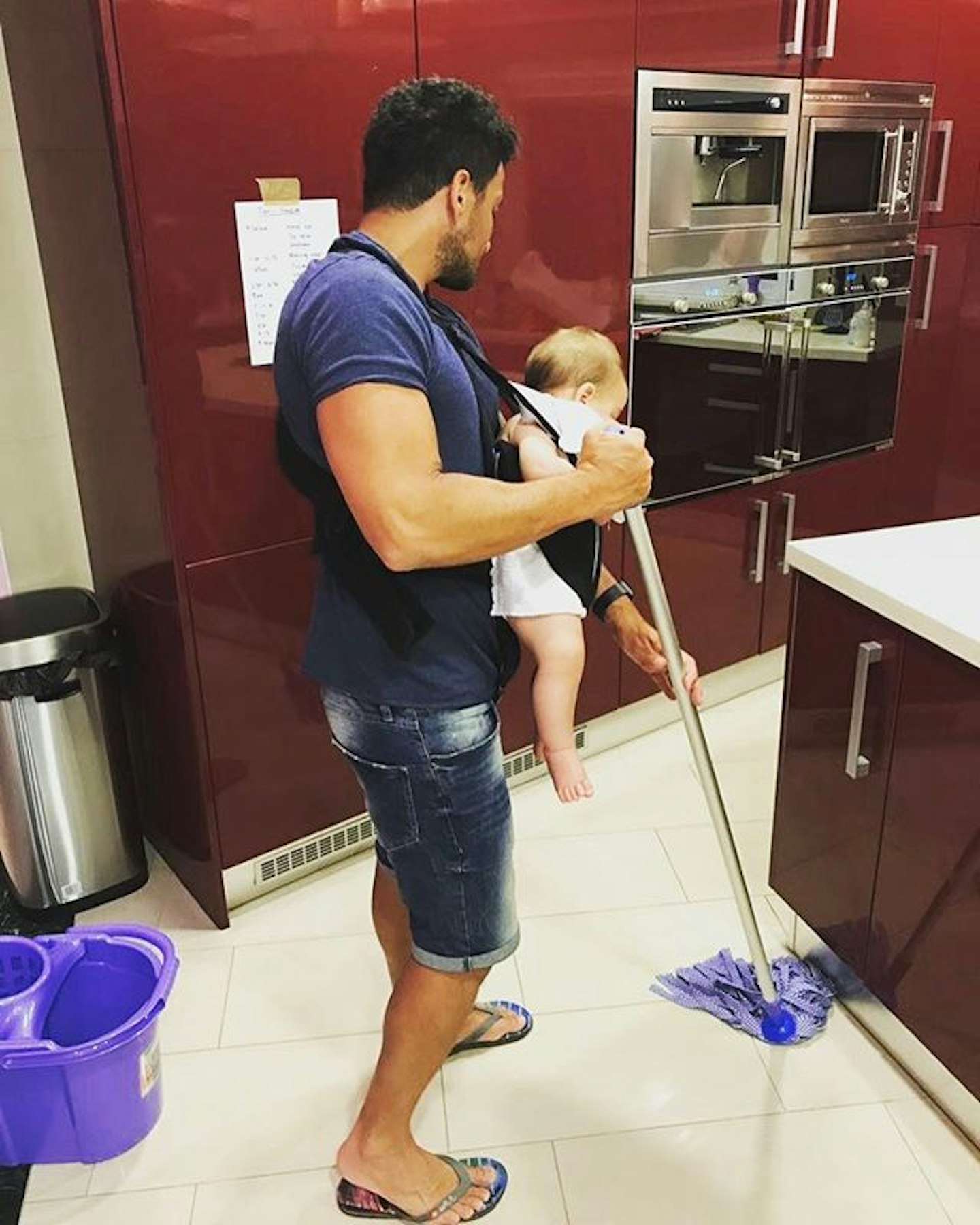 peter andre, theo, cleaning