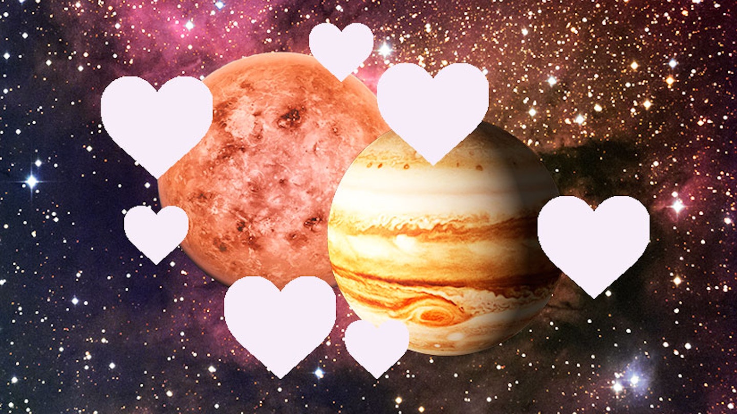 Jupiter and Venus Aligning Planet Love Bomb