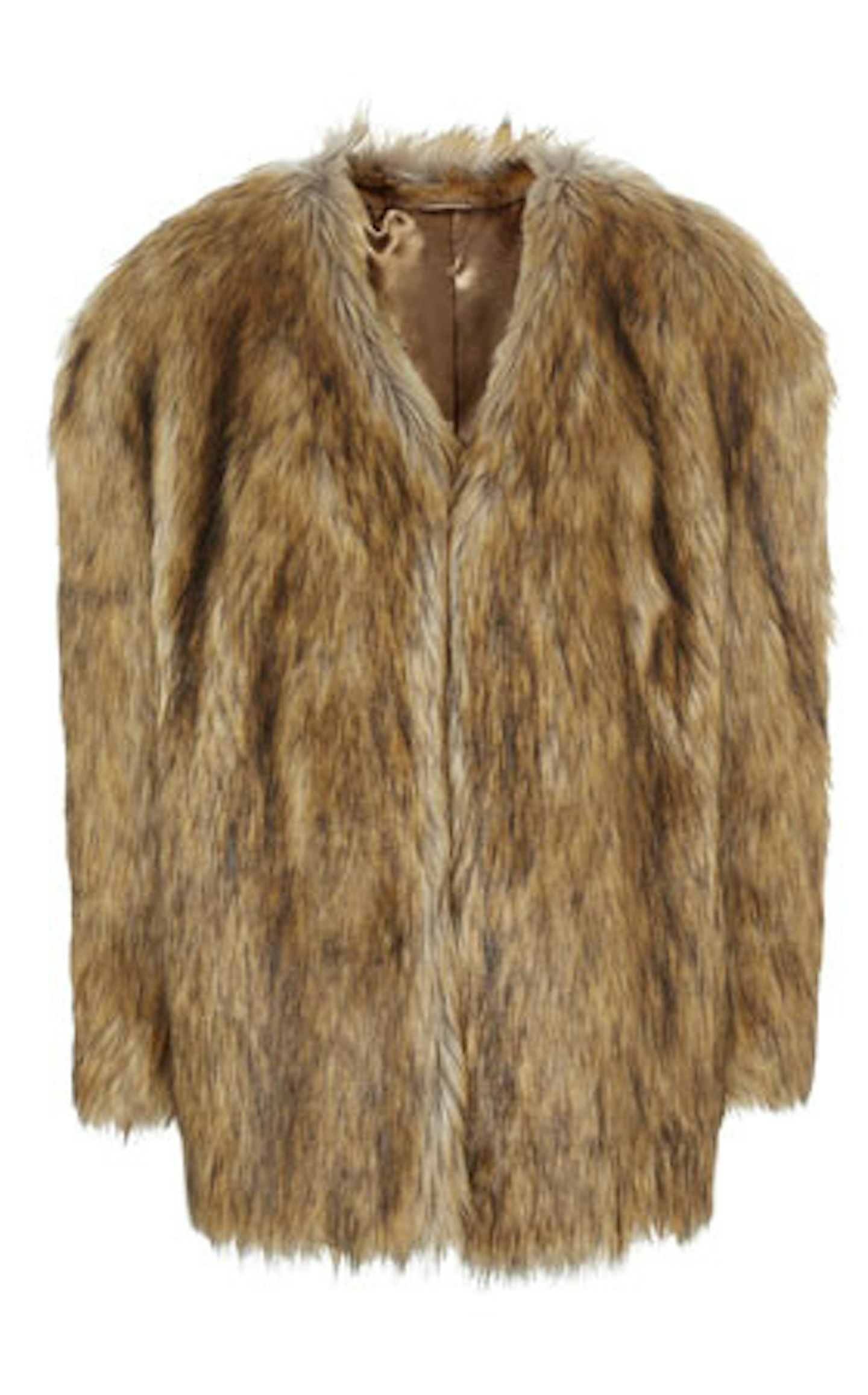 faux fur coat topshop