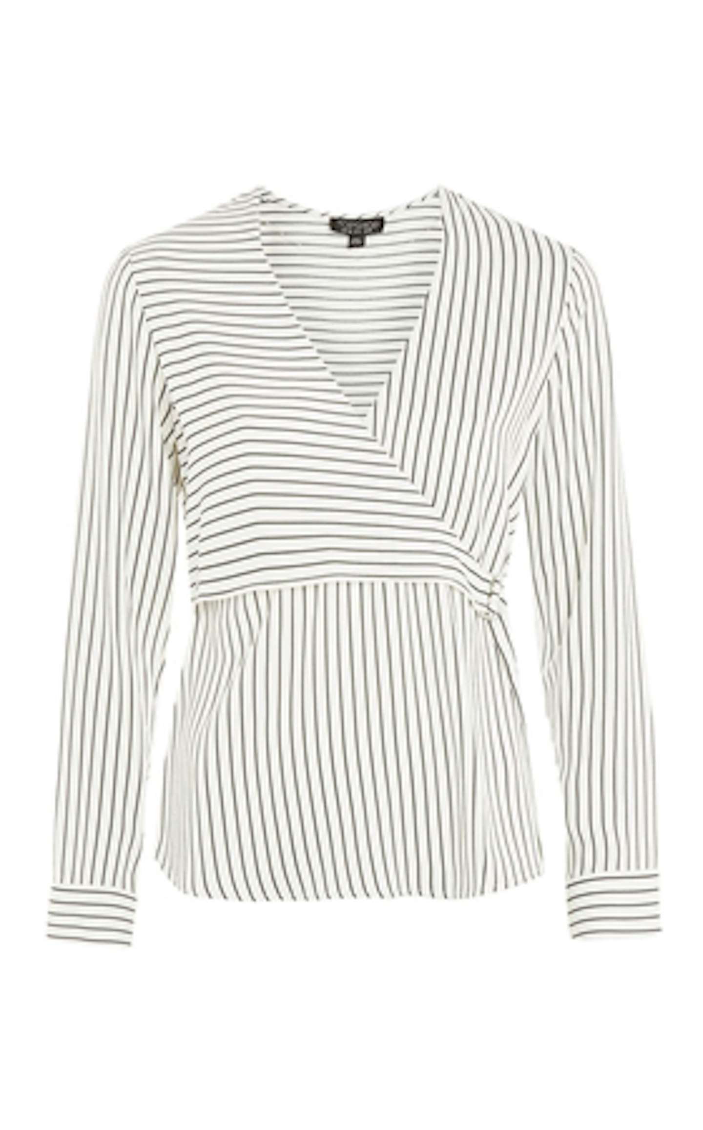 stripe wrap top topshop