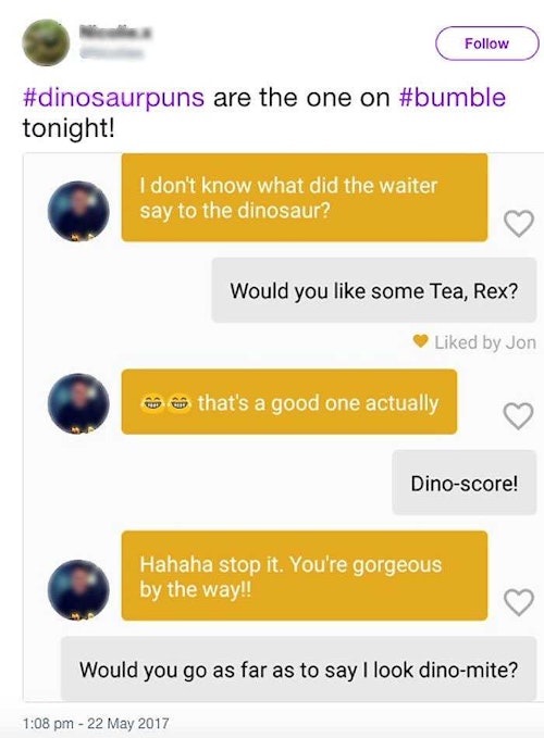 17 Bumble Opening Lines To Help You Get Your Flirt On | Grazia