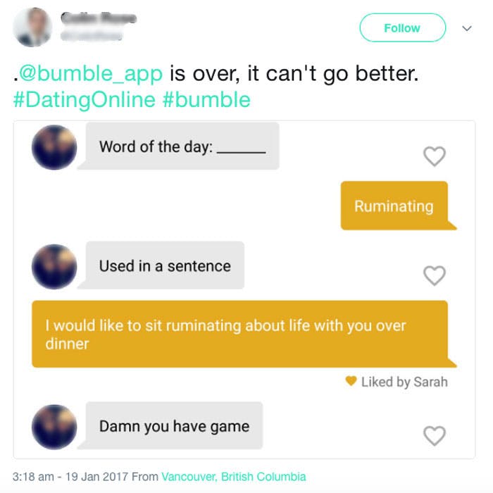 17 Bumble Opening Lines To Help You Get Your Flirt On | Grazia