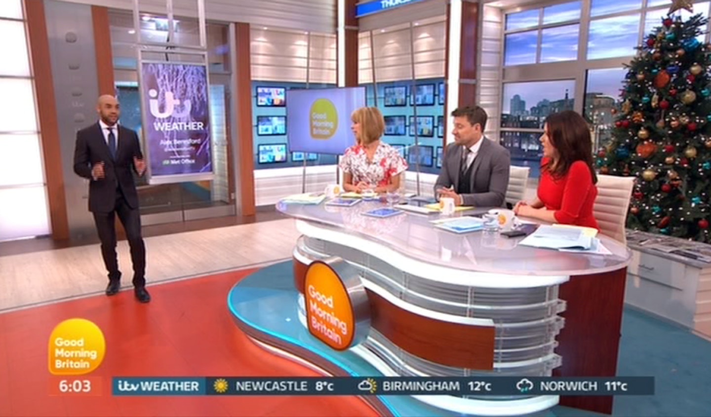 Alex Beresford Good Morning Britain weather Ben Shephard Kate Garraway Suzanna Reid