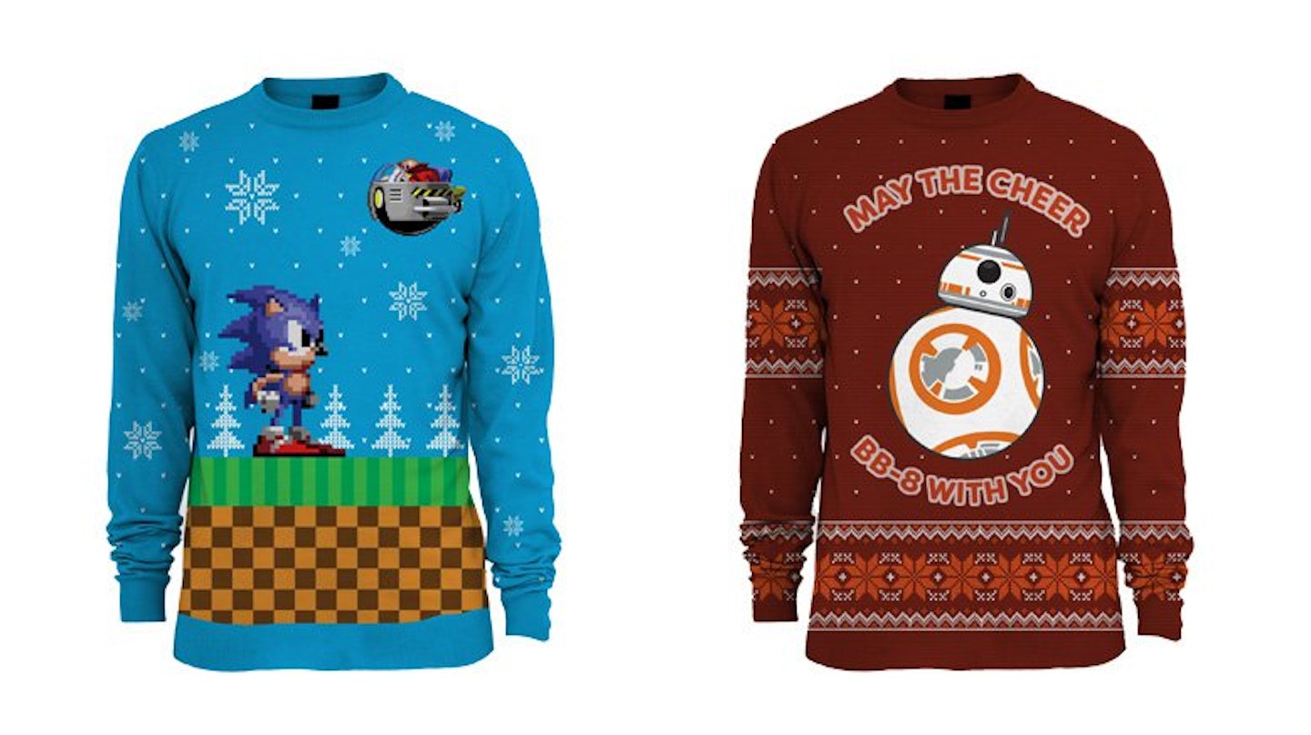 Sonic and Star Wars Christmas jumpers