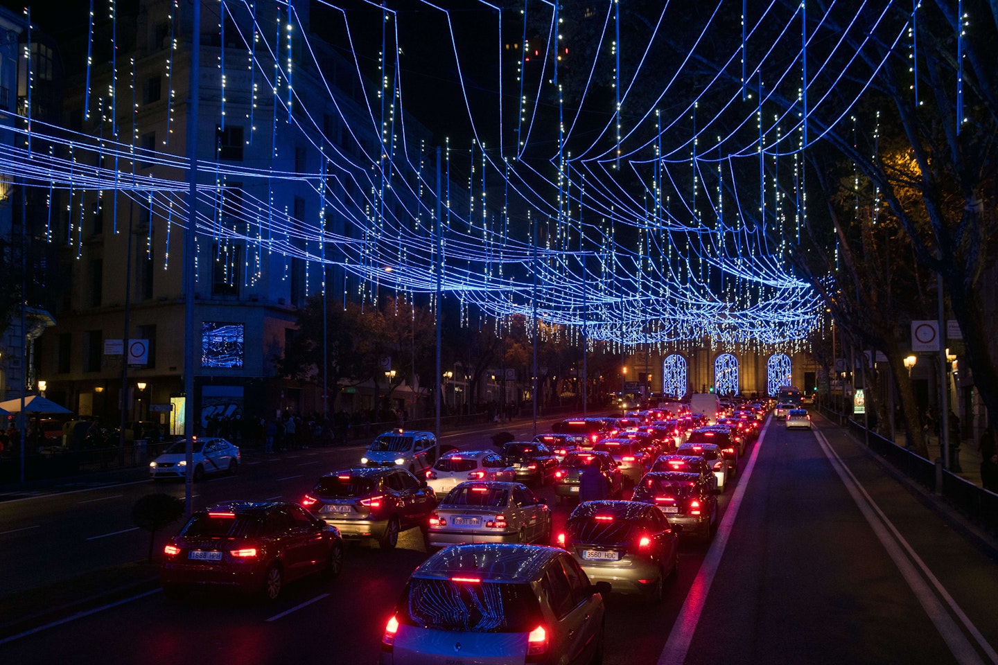 Christmas lights Christmas traffic jam