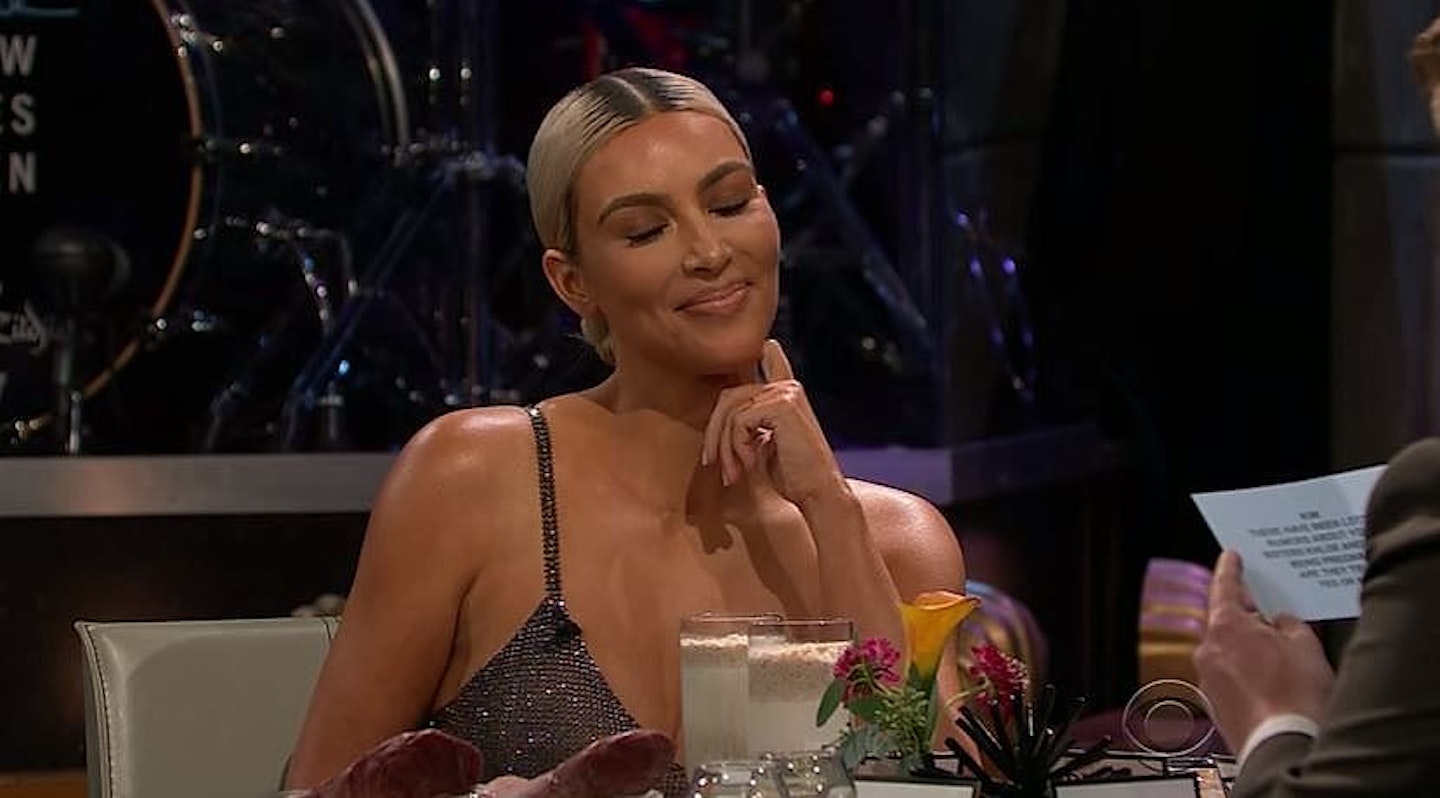 Kim Kardashian on the late late show
