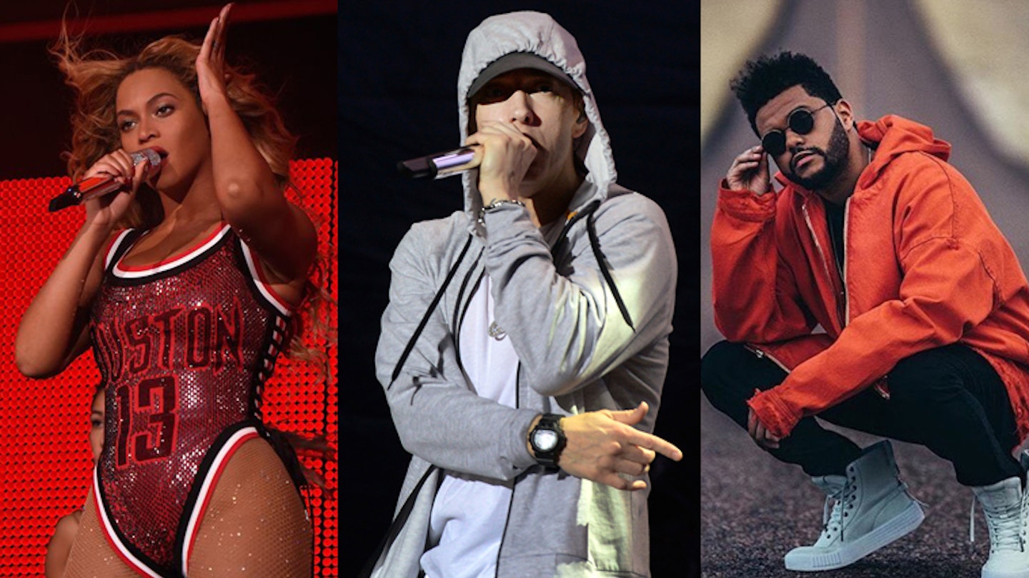 Beyonce, Eminem and The Weeknd