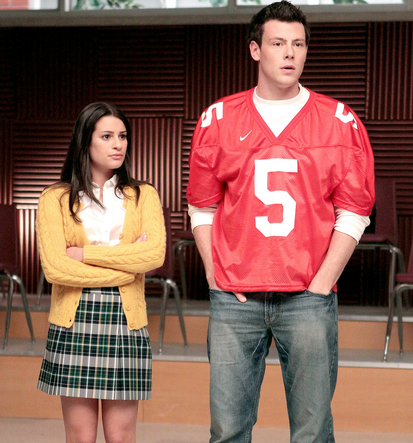 Lea Michele and Cory Monteith Glee