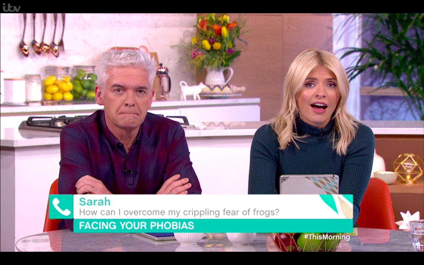 Holly Willoughby Phillip Schofield guest kissed frog