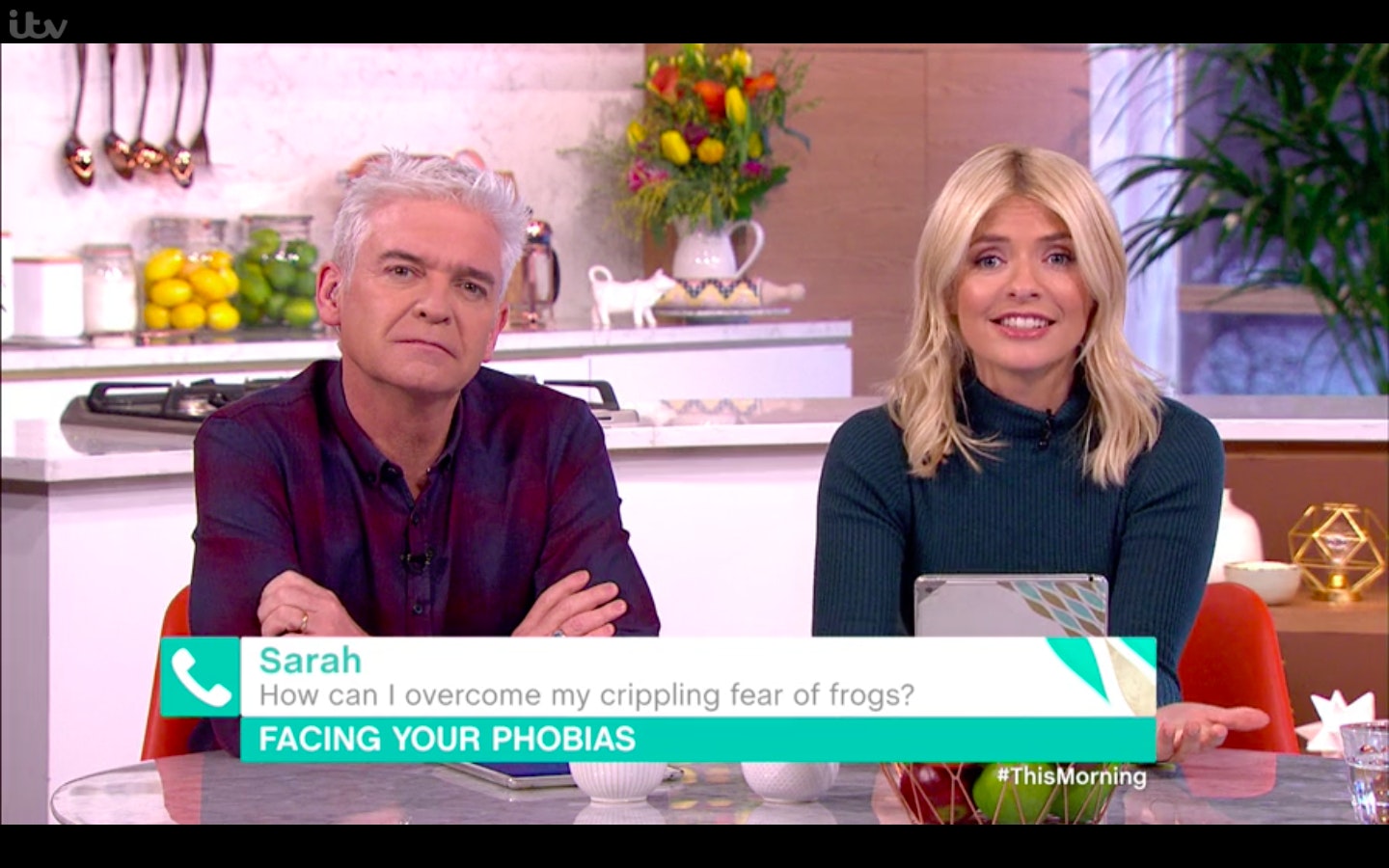 Holly Willoughby Phillip Schofield guest kissed frog