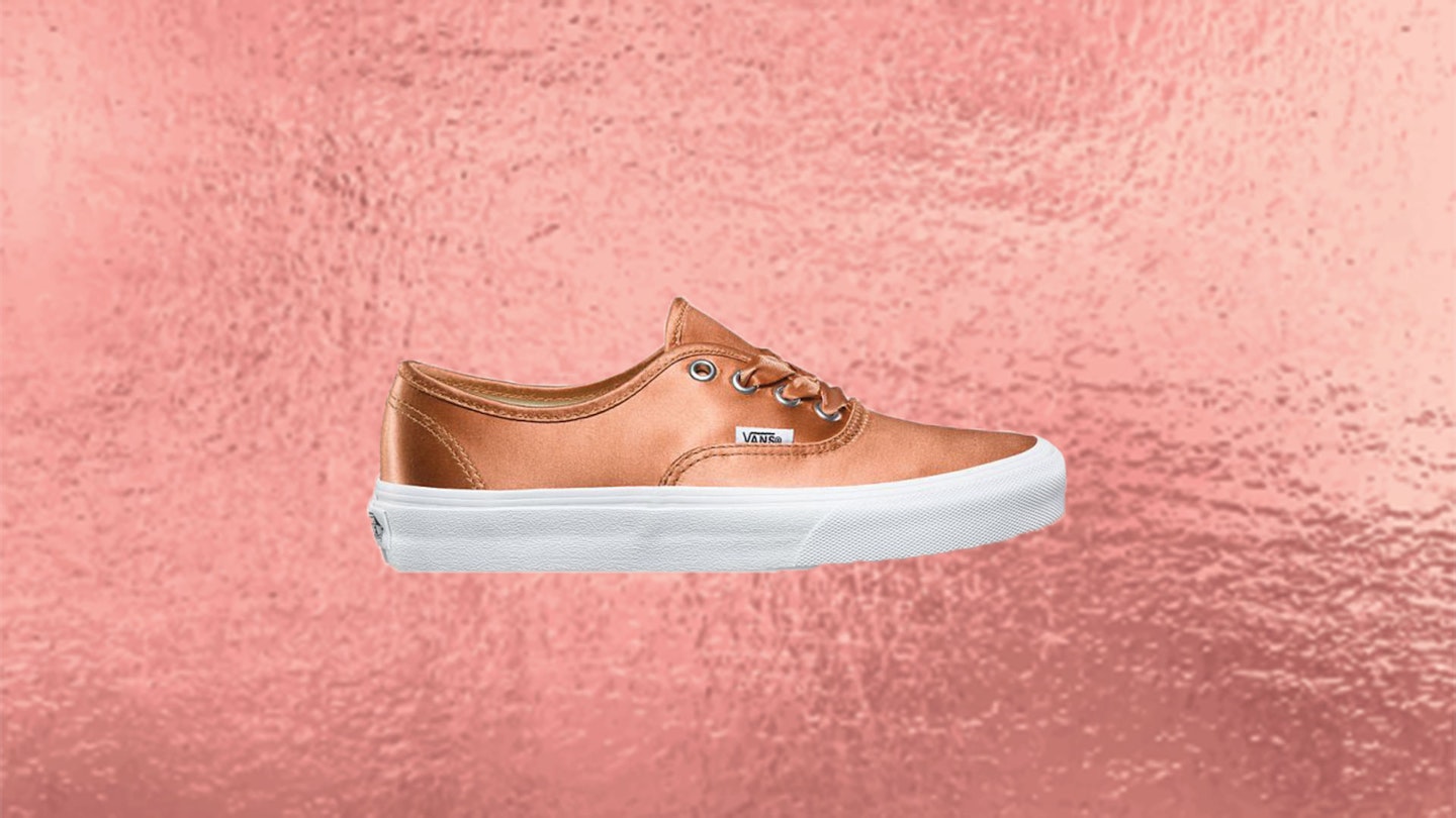 Rose gold platform vans Clearance