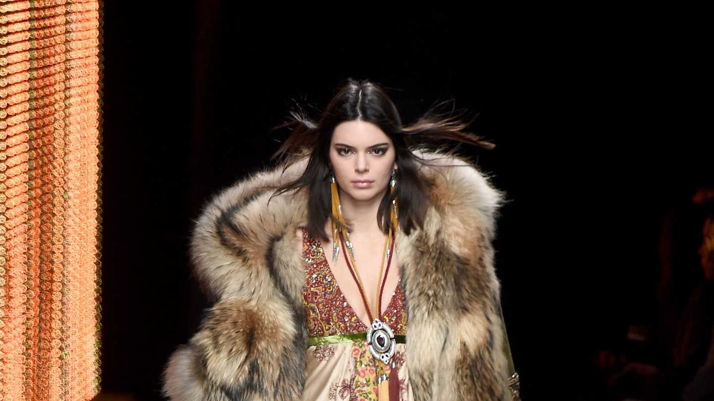 kendall shouldn't be wearing fur, even if she's just modelling it