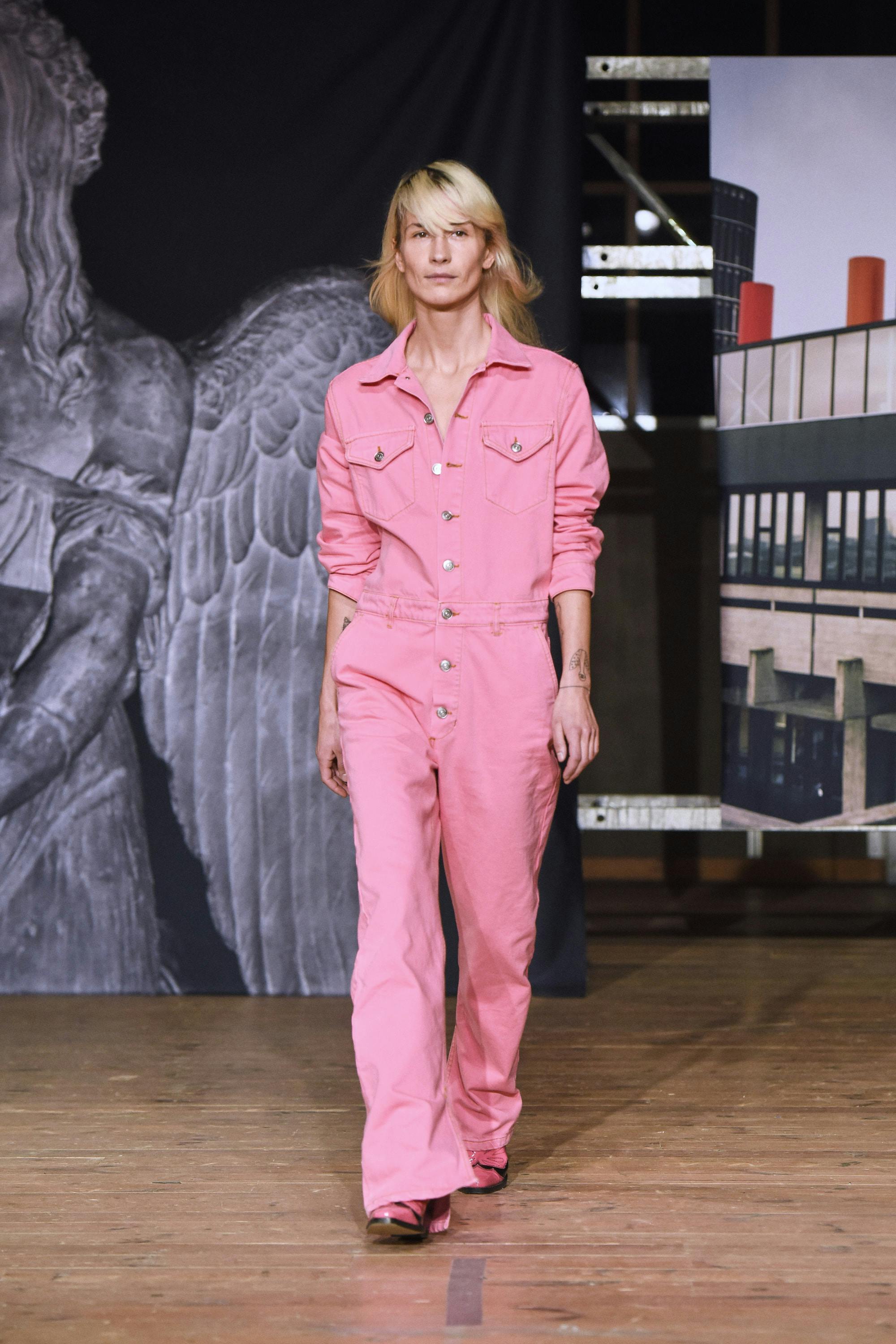 Ganni pink store boiler suit