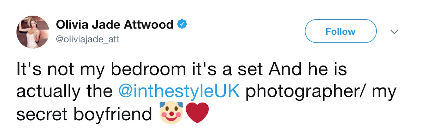 Olivia Attwood tweet