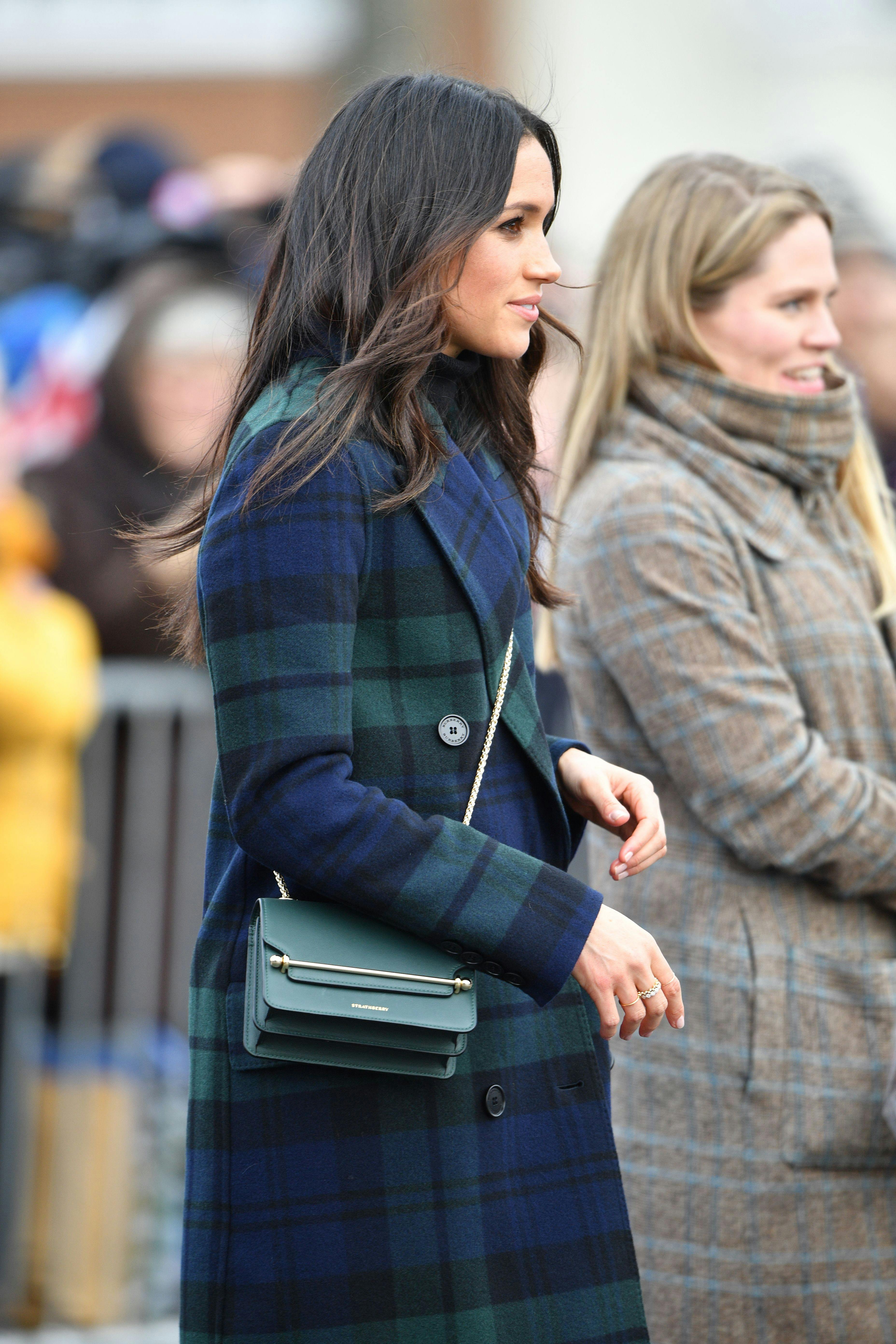 Meghan Markle Wears Burberry Tartan Coat For Edinburgh Trip Grazia