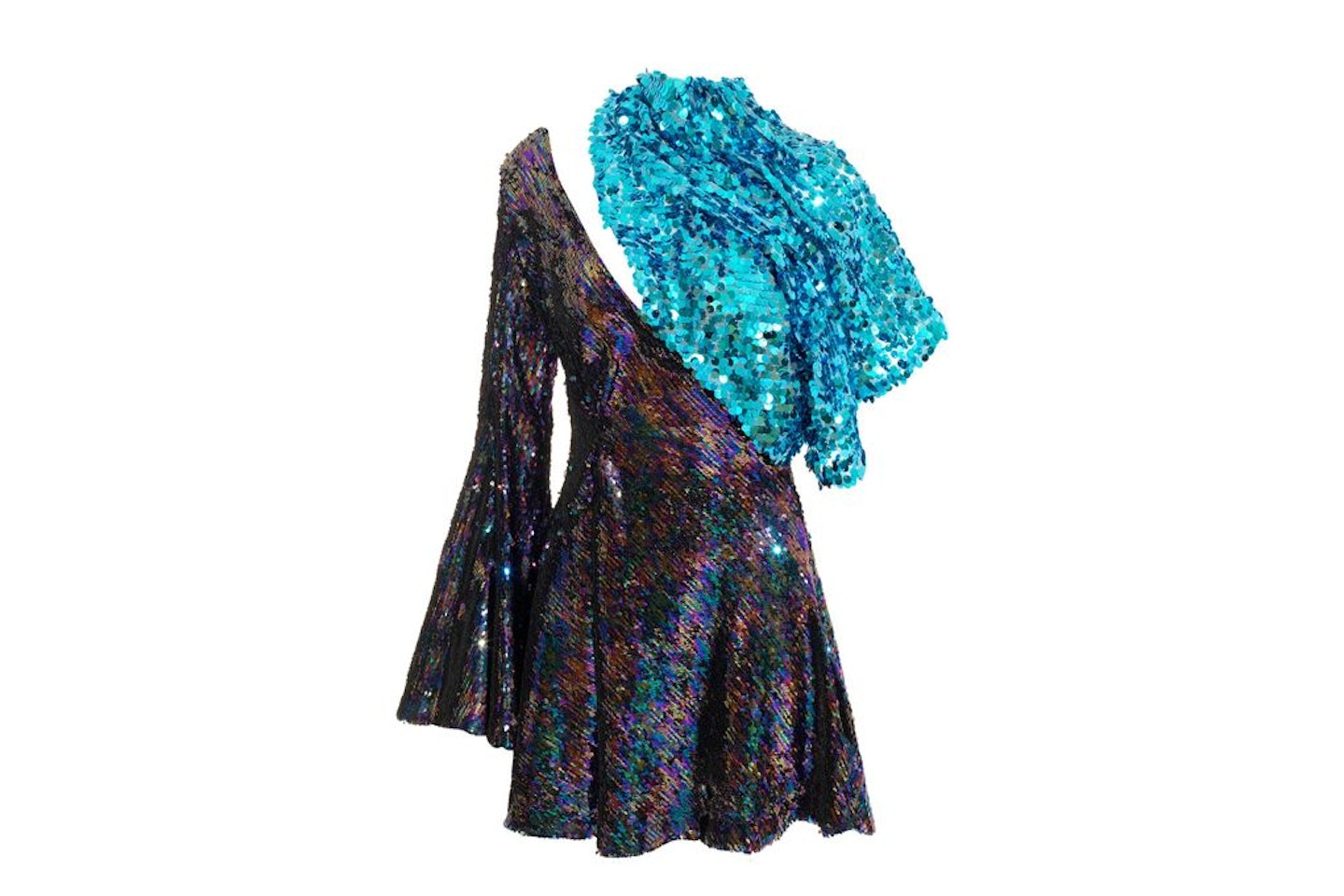 Sequin symmetric mini dress