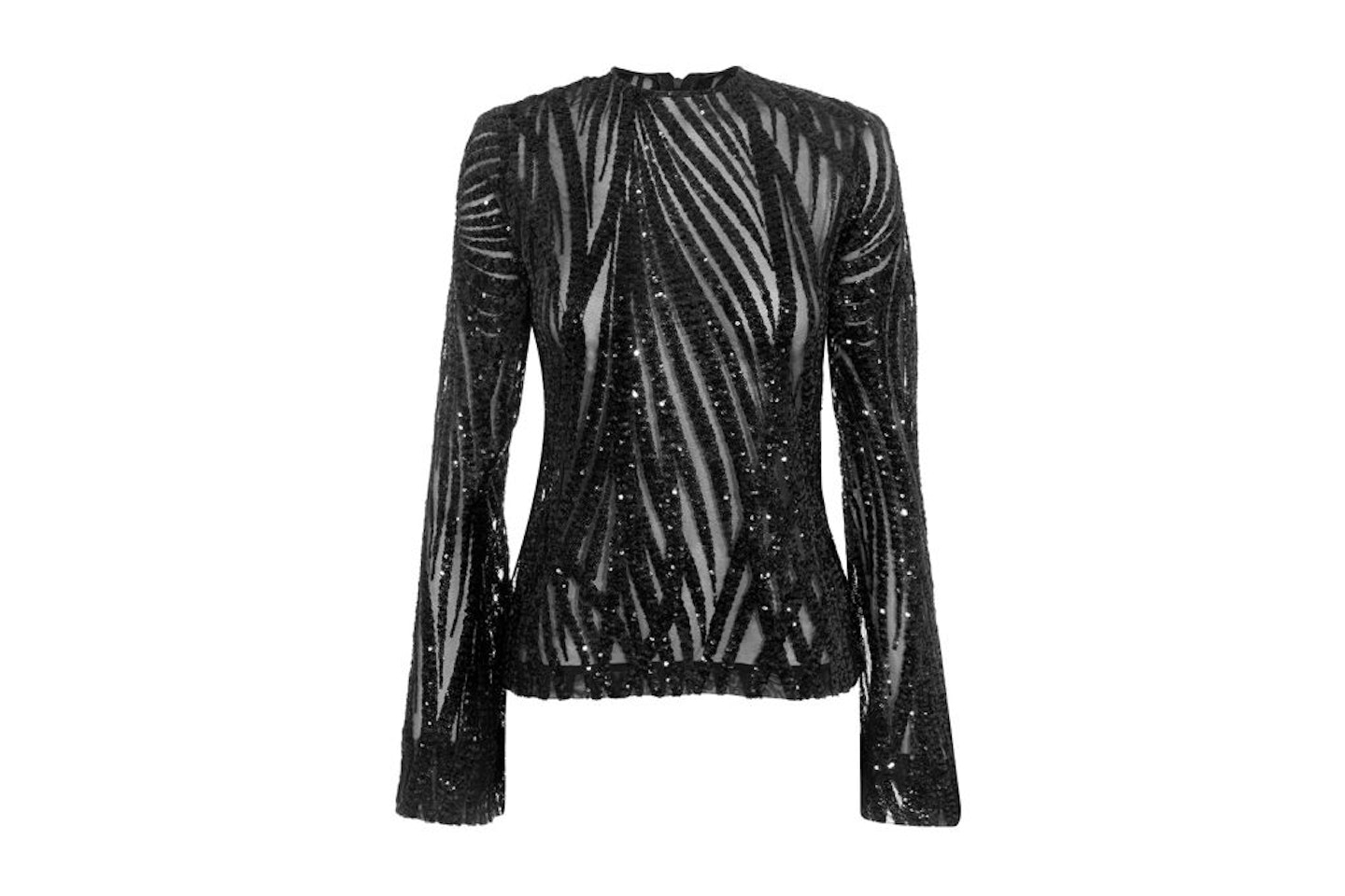 Sequin crew neck top